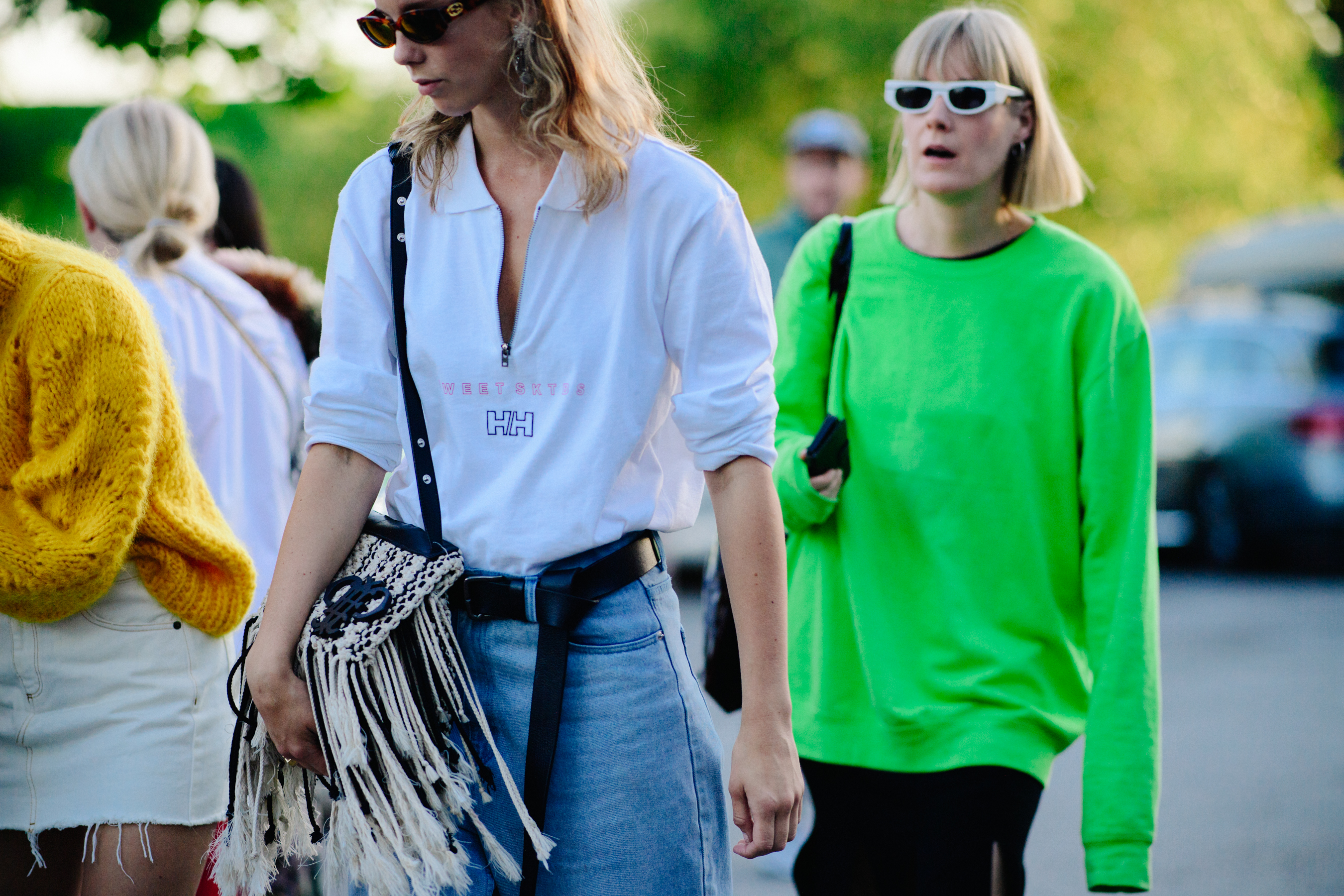 Woman wearing Helly Hansen top