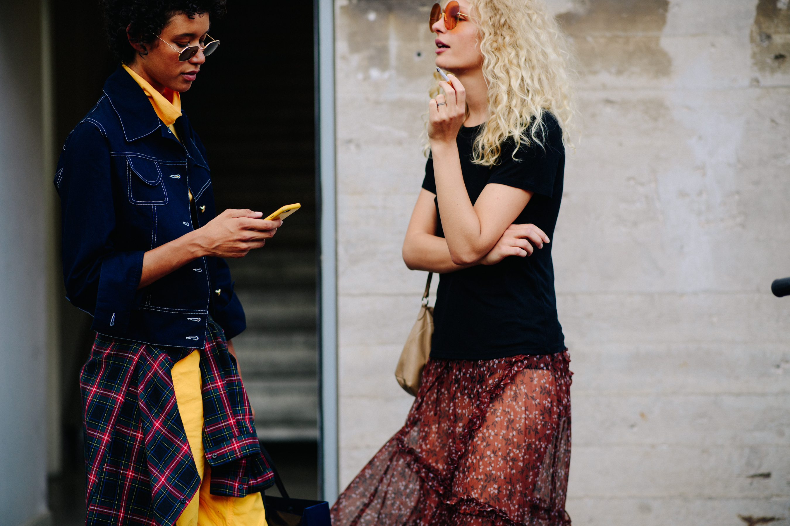 Two models after Ganni