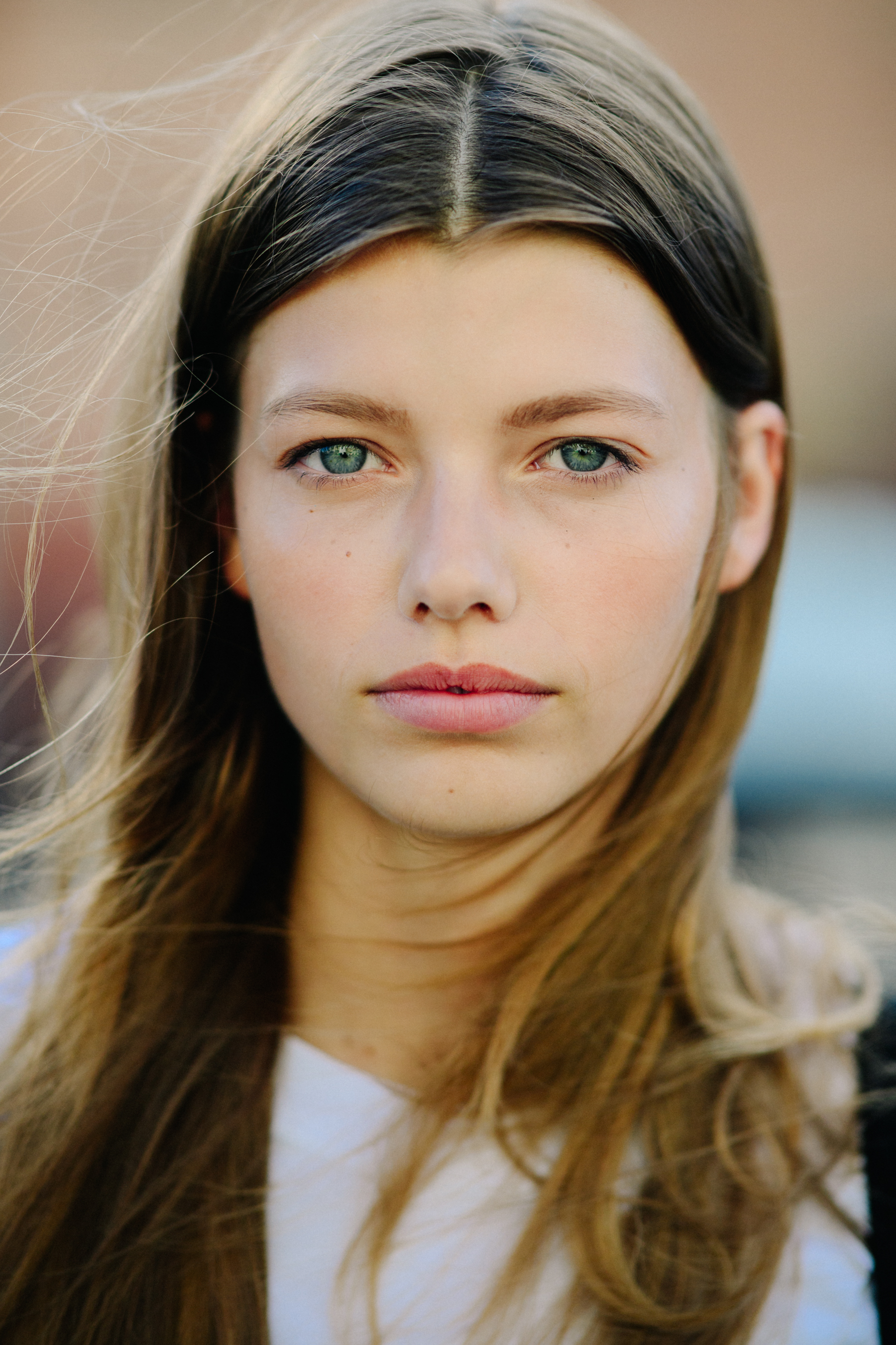 Portrait of a model with long hair