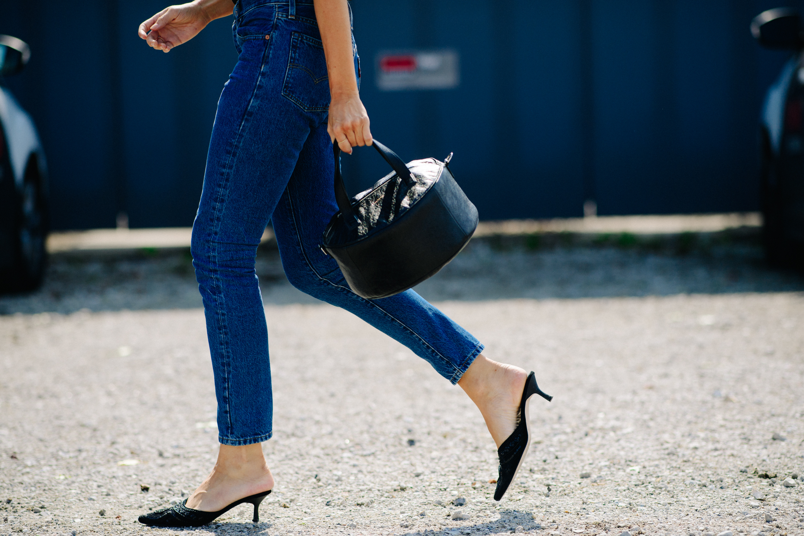 Woman with Balenciaga handbag