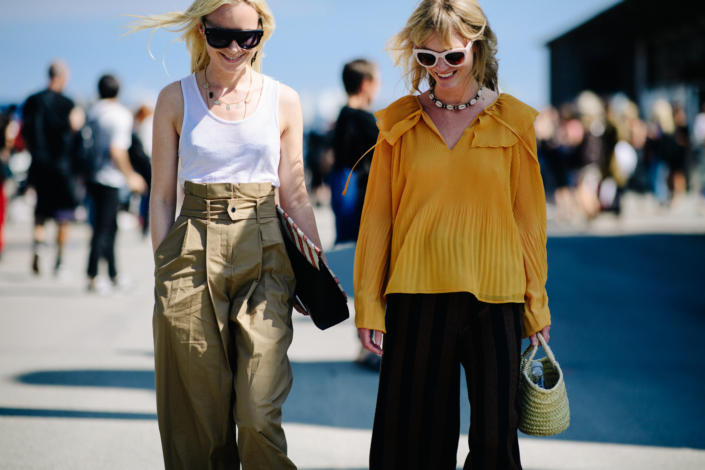 Two Danish women wearing sunglasses
