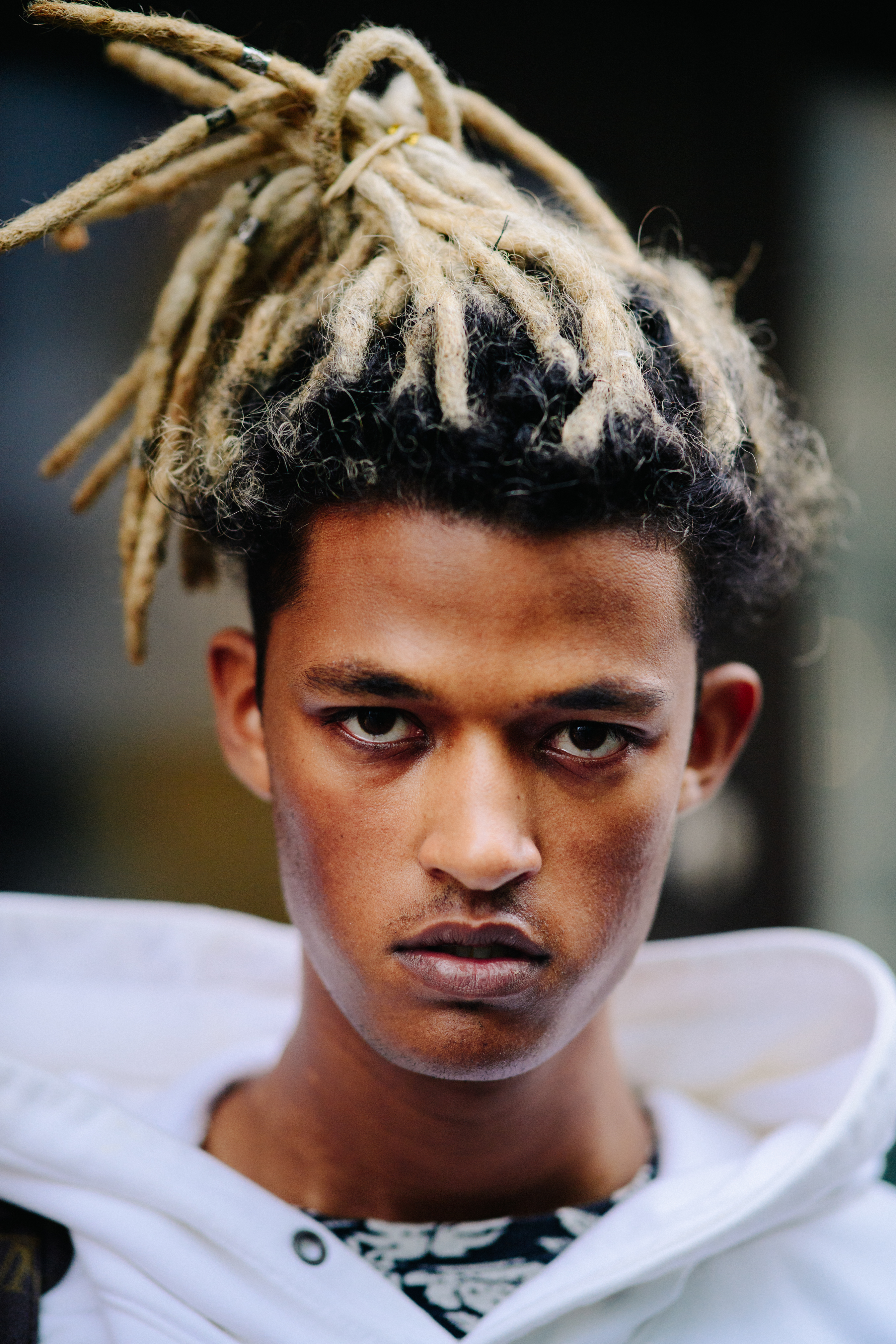 Portait of a man with dreadlocks