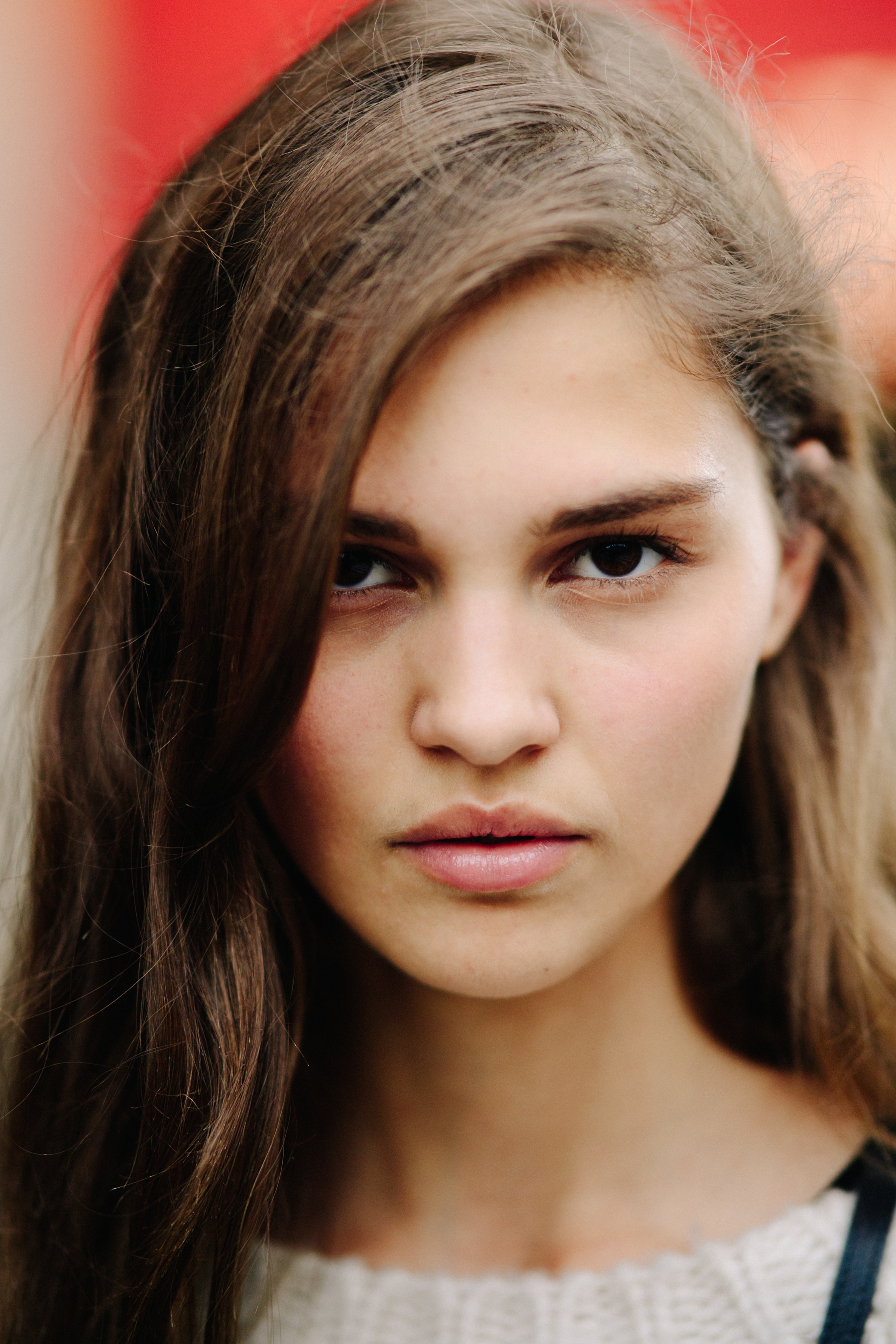 Portrait of a model after a show