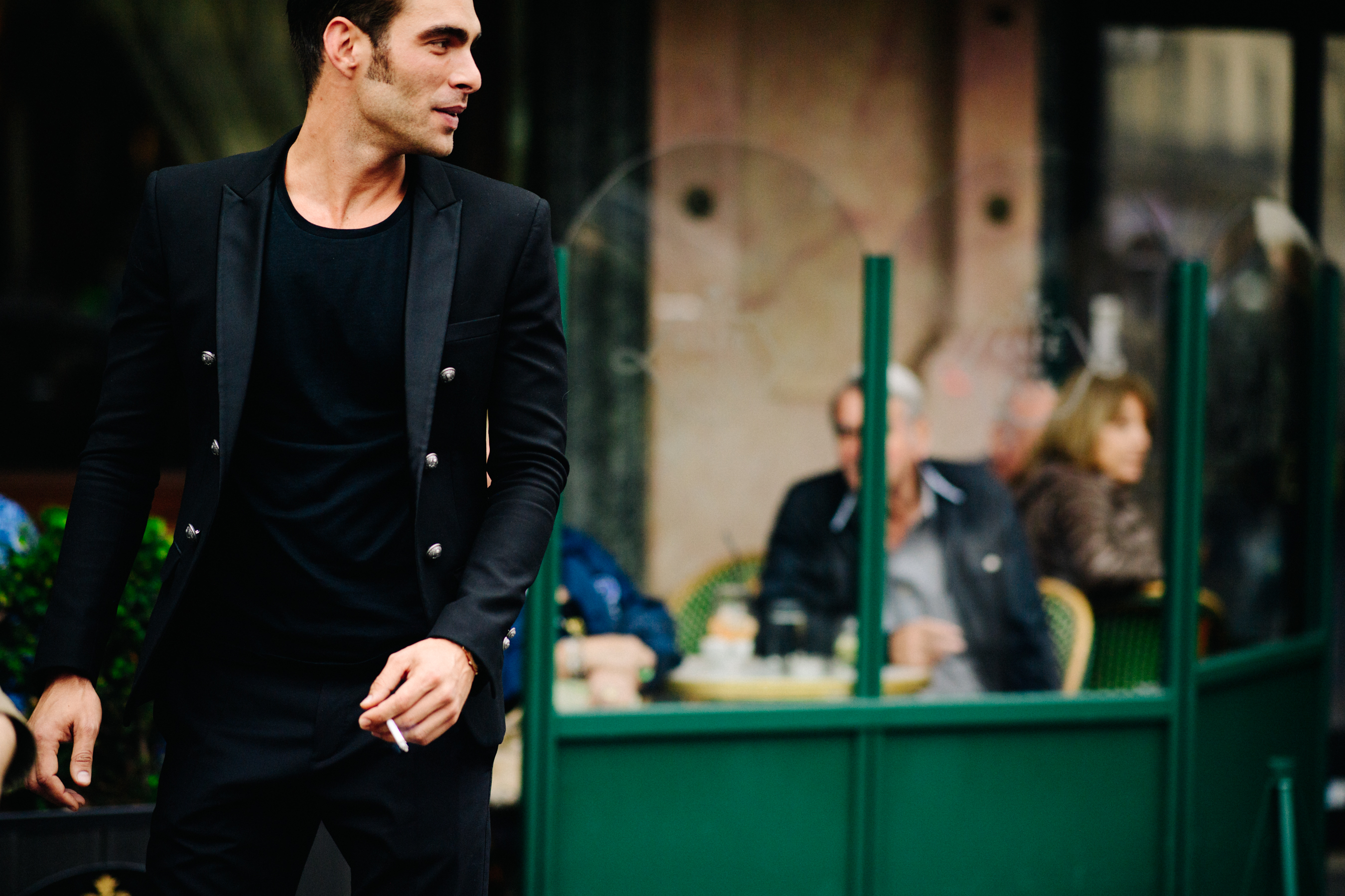 Man wearing black blazer
