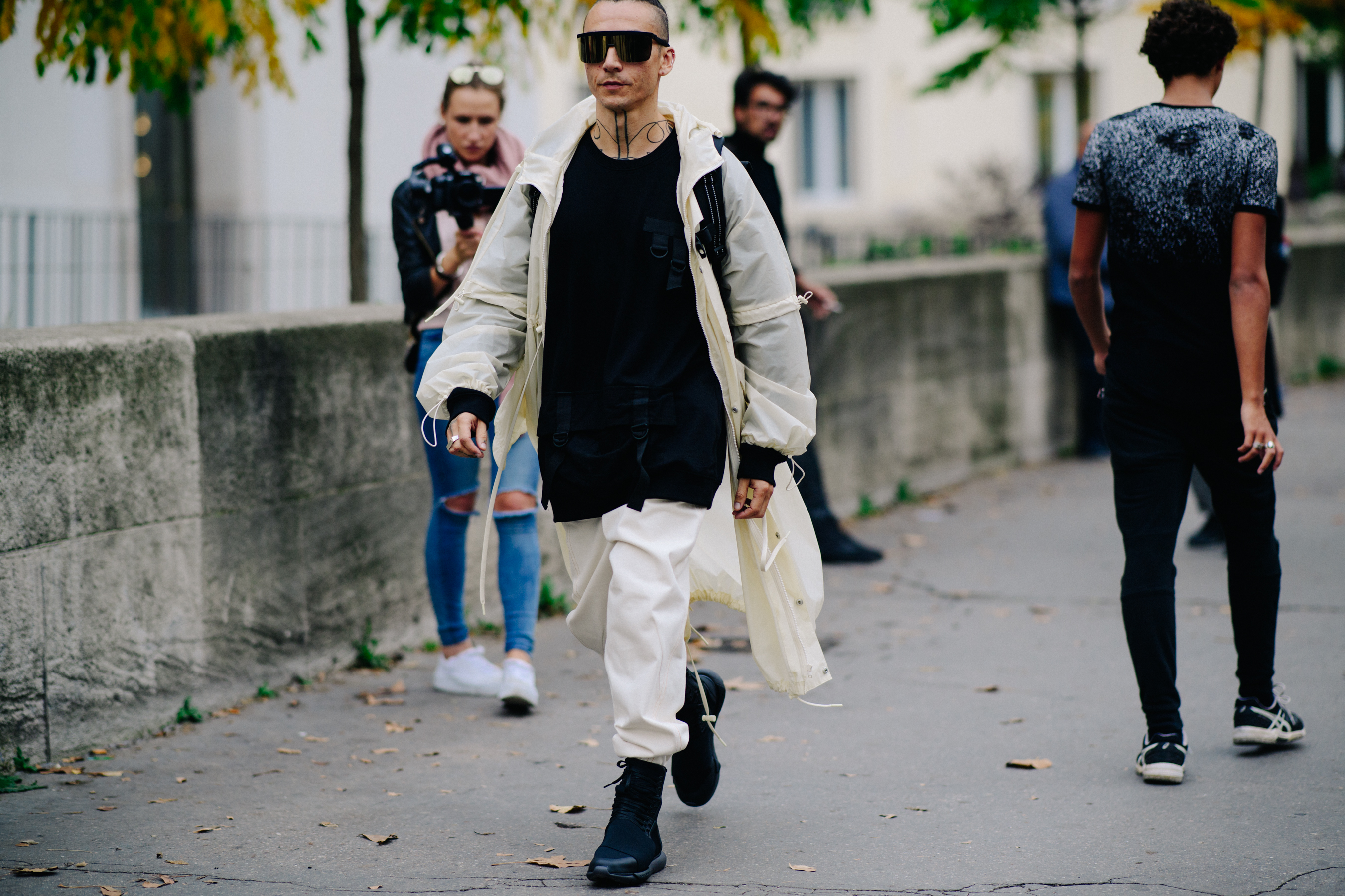 Man wearing white outfit