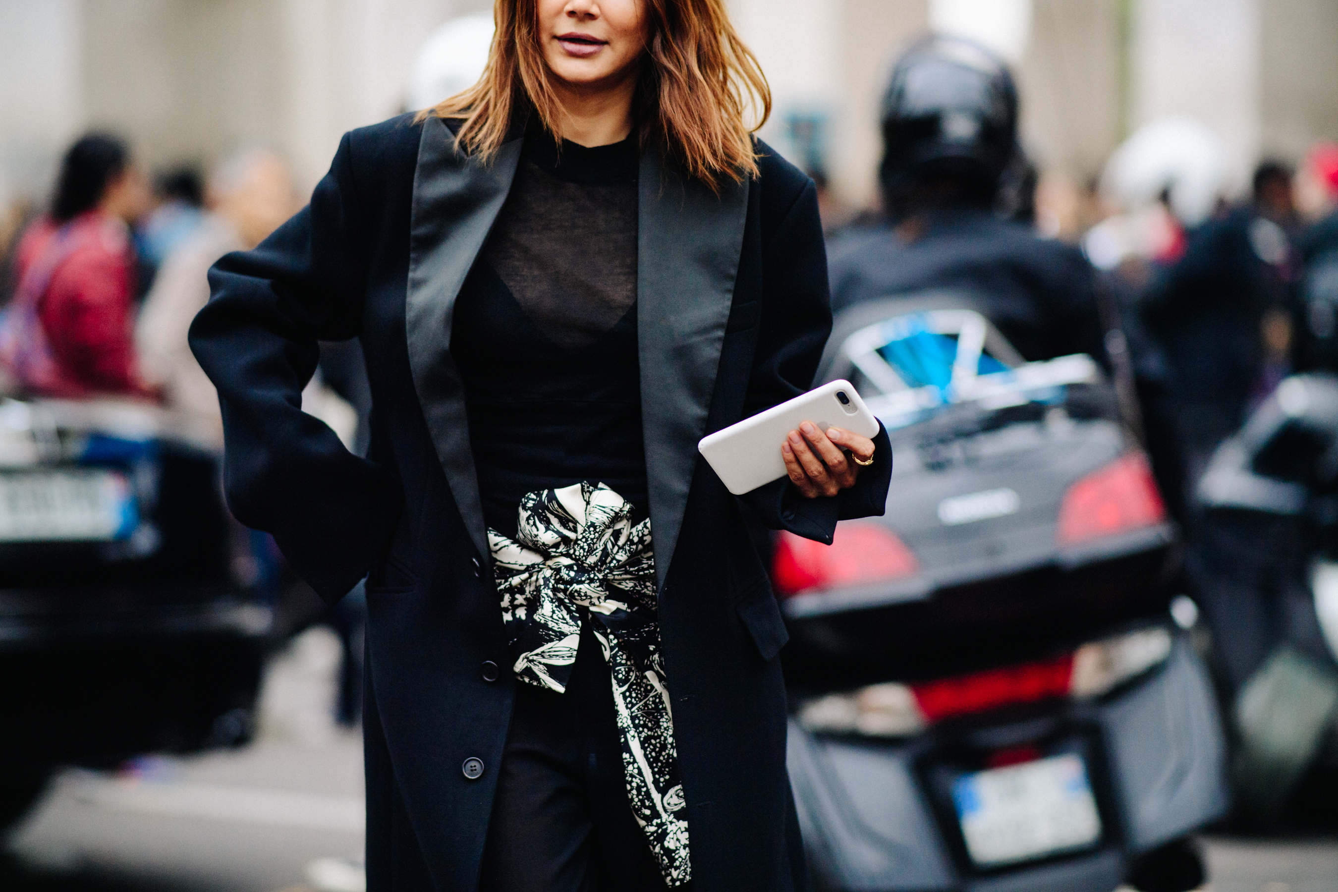 Australian VOGUE editor wearing black