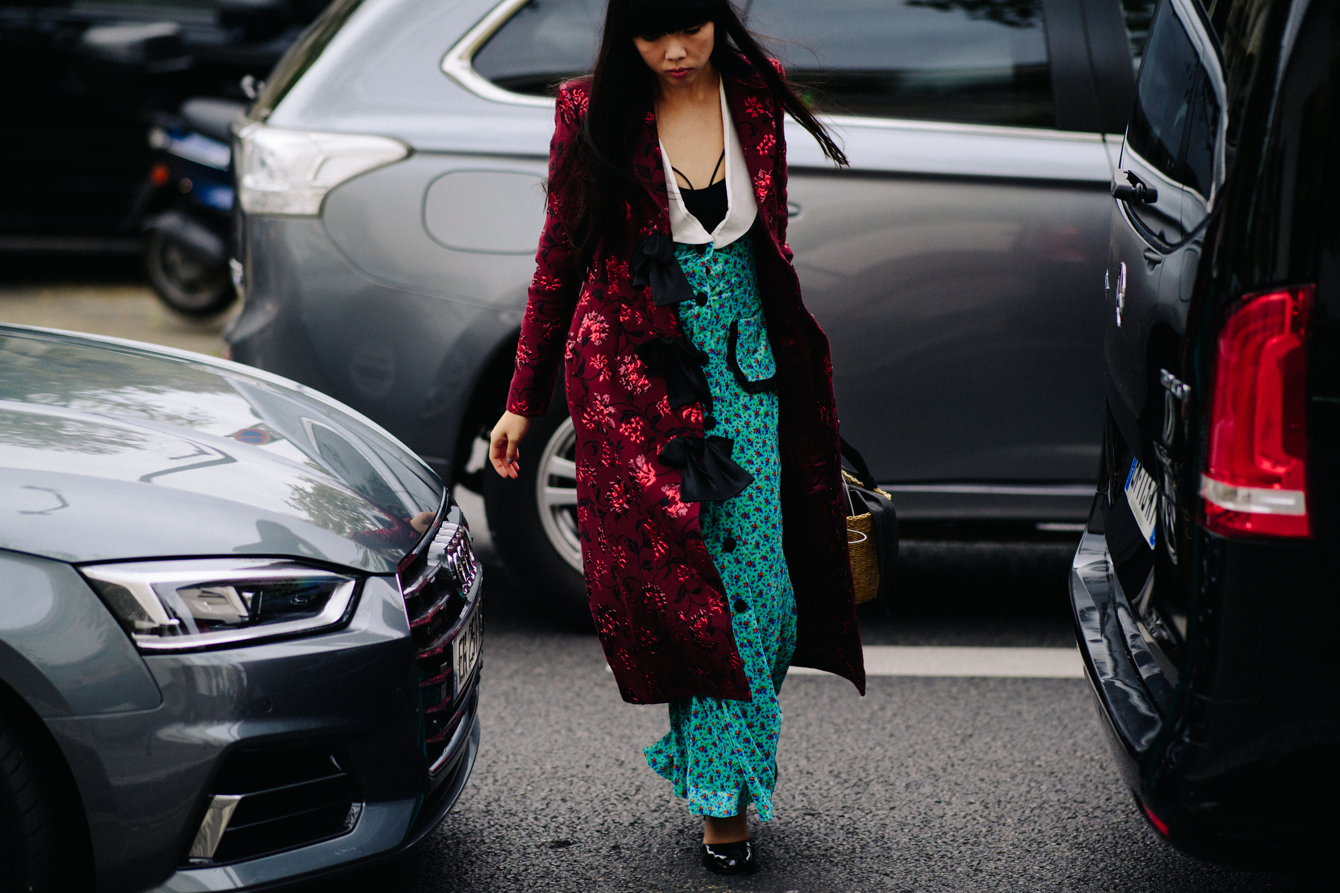 British journalist wearing floral coat