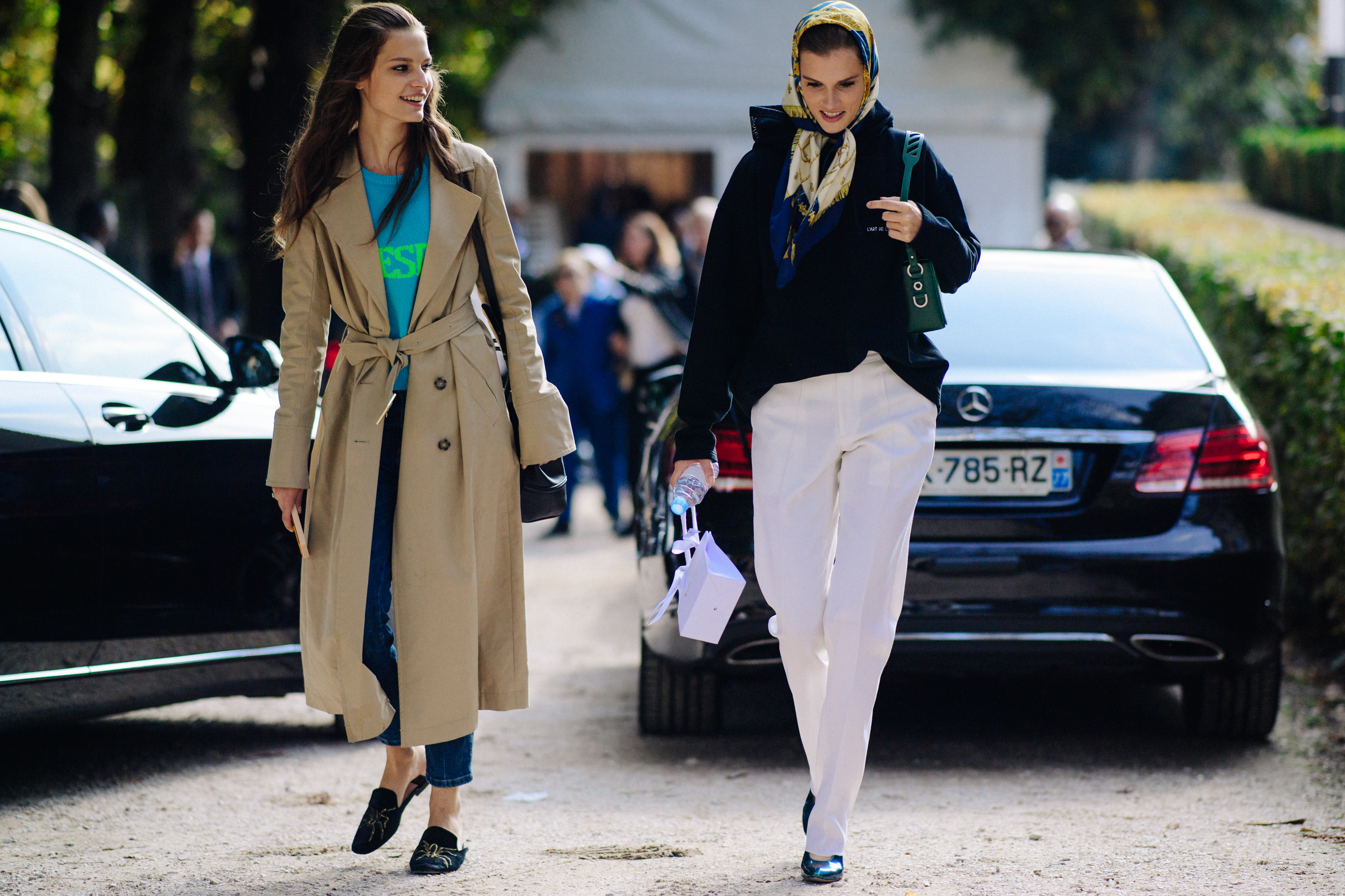 Two models after a show