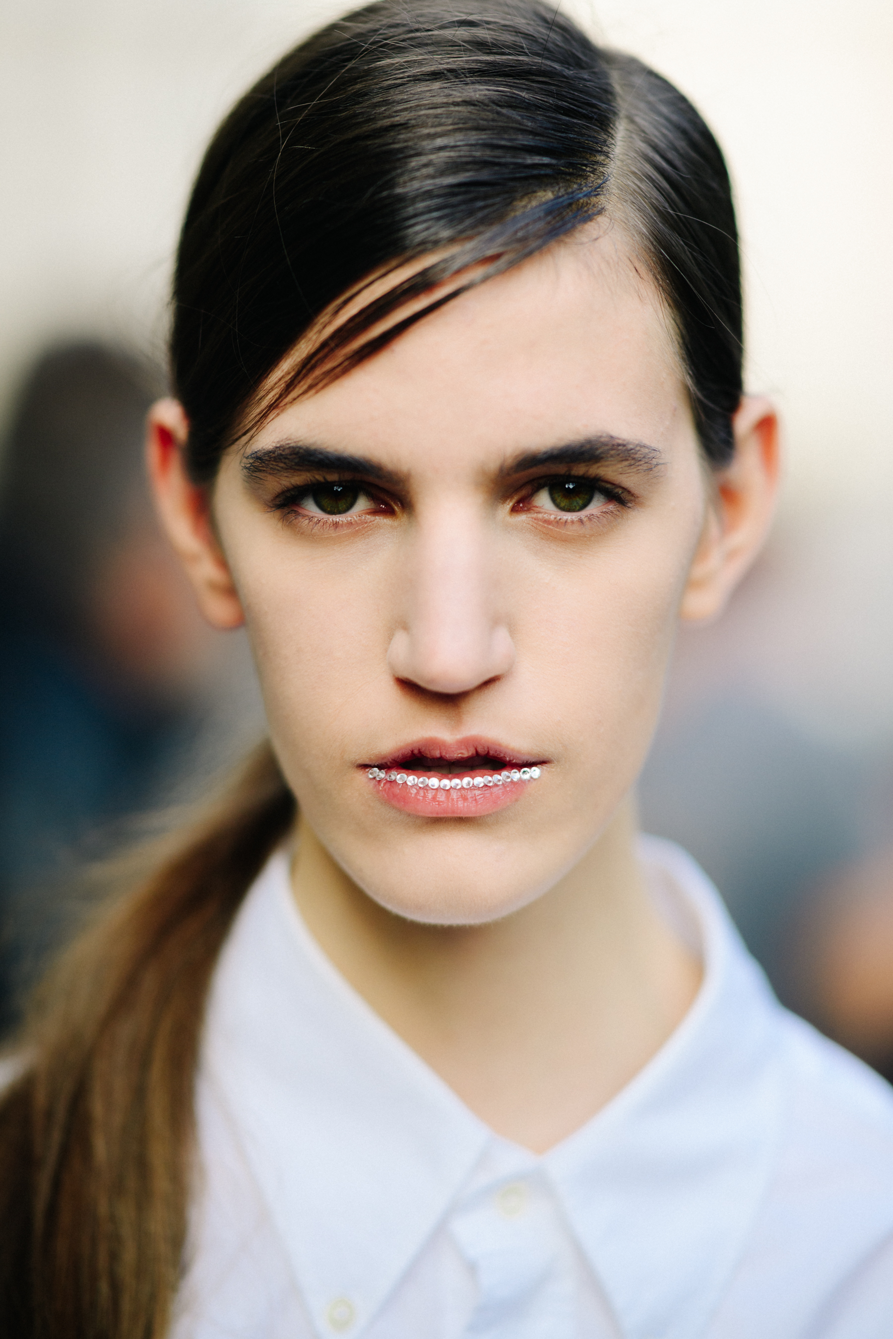 Portrait of a model after a show