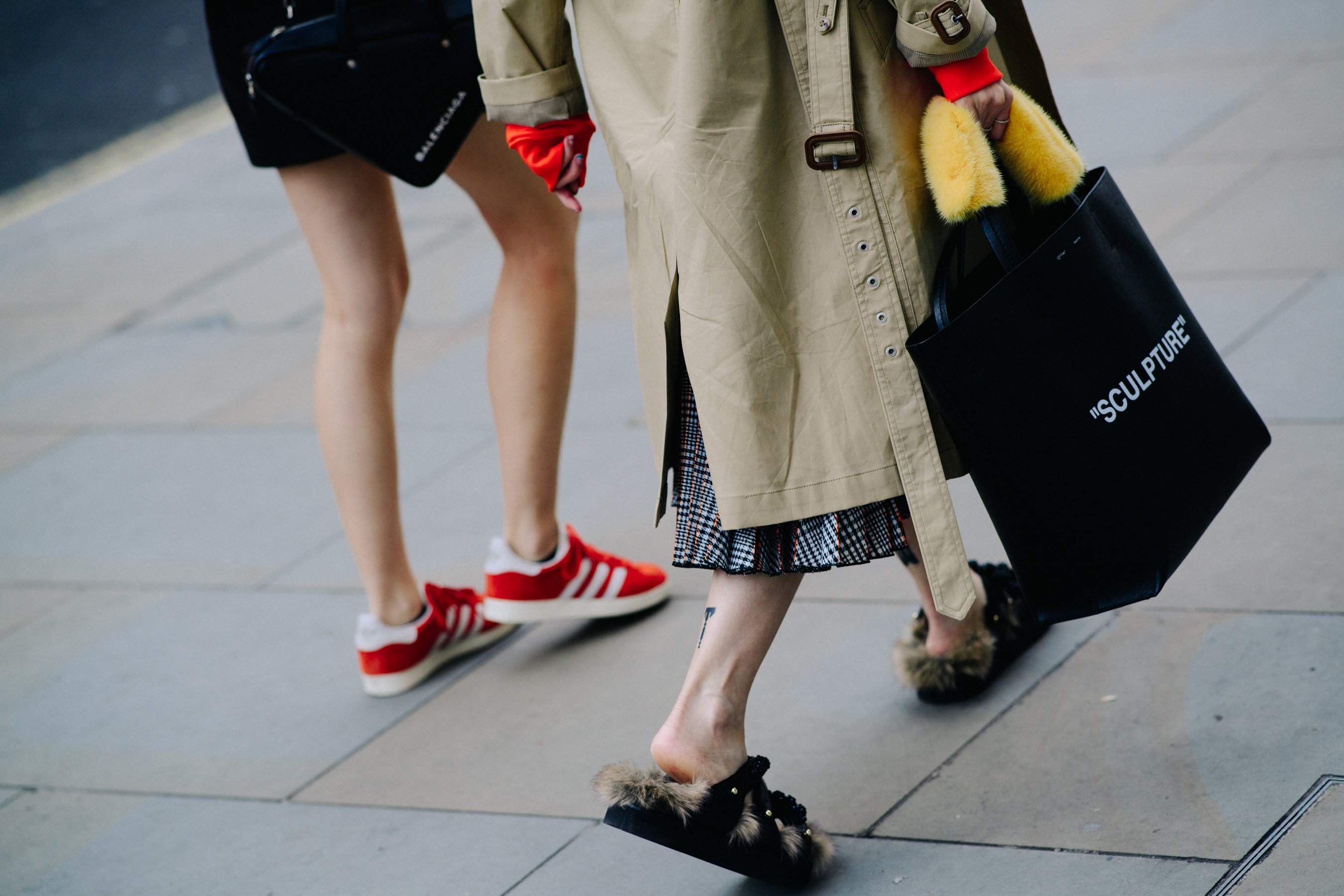 Woman wearing beige trench coat