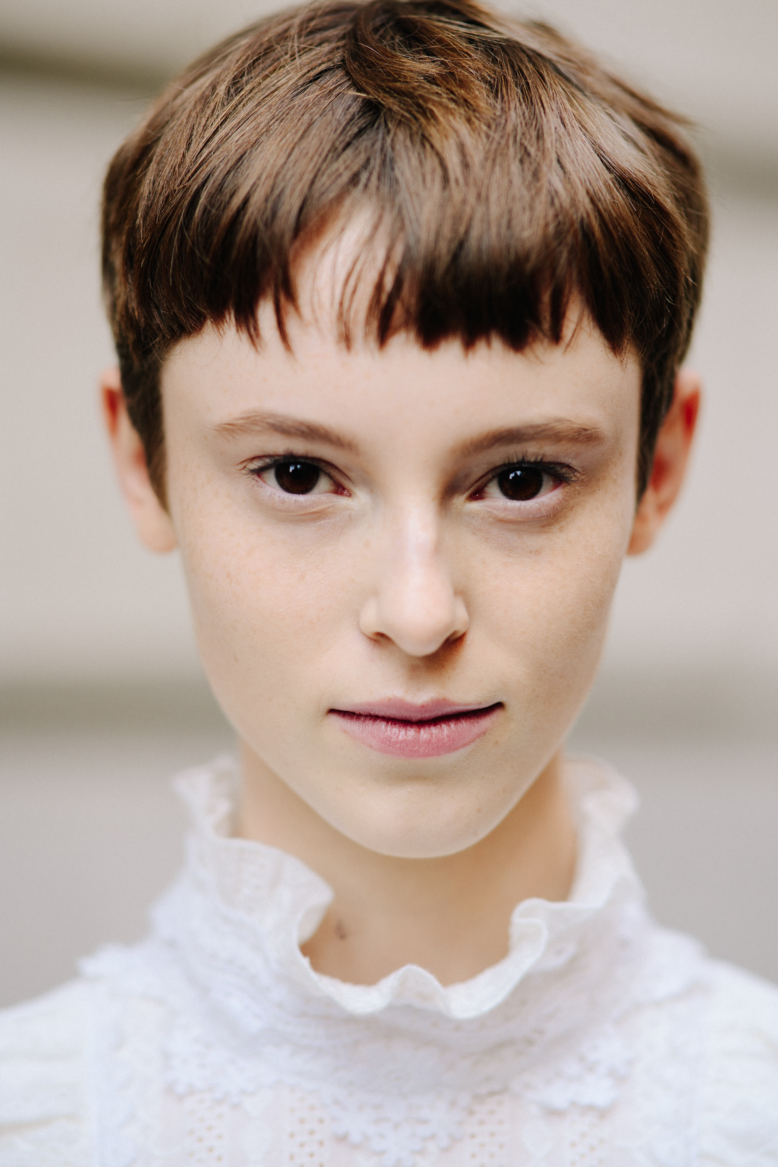 Portrait of a model after a show