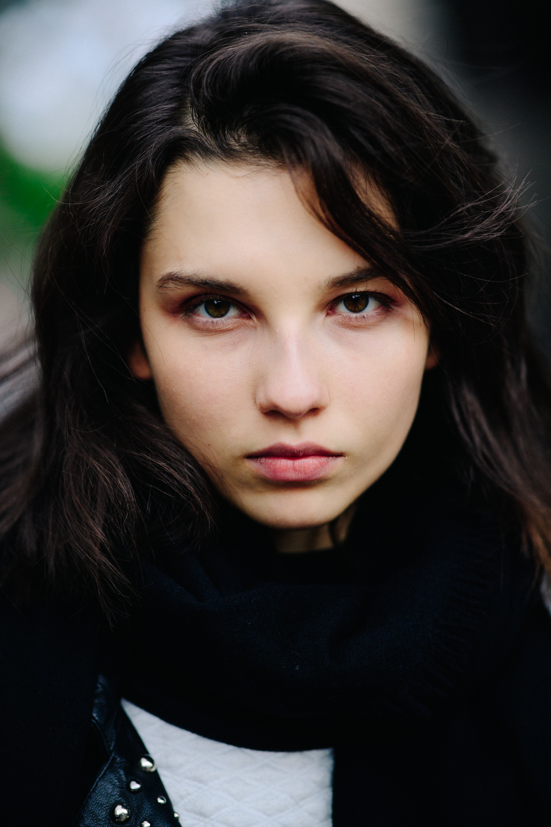 Portrait of a model with brown hair