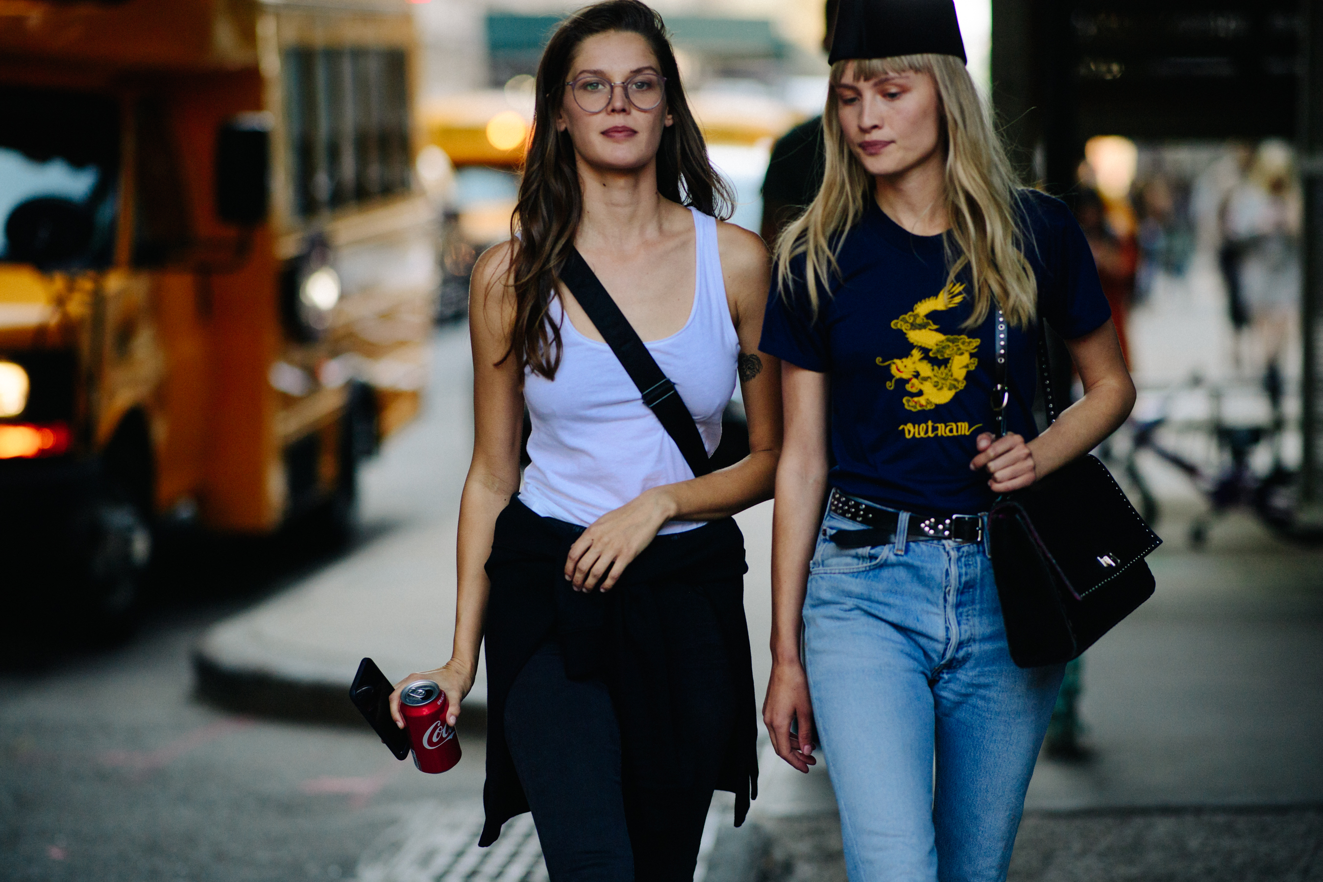 Two models after a show