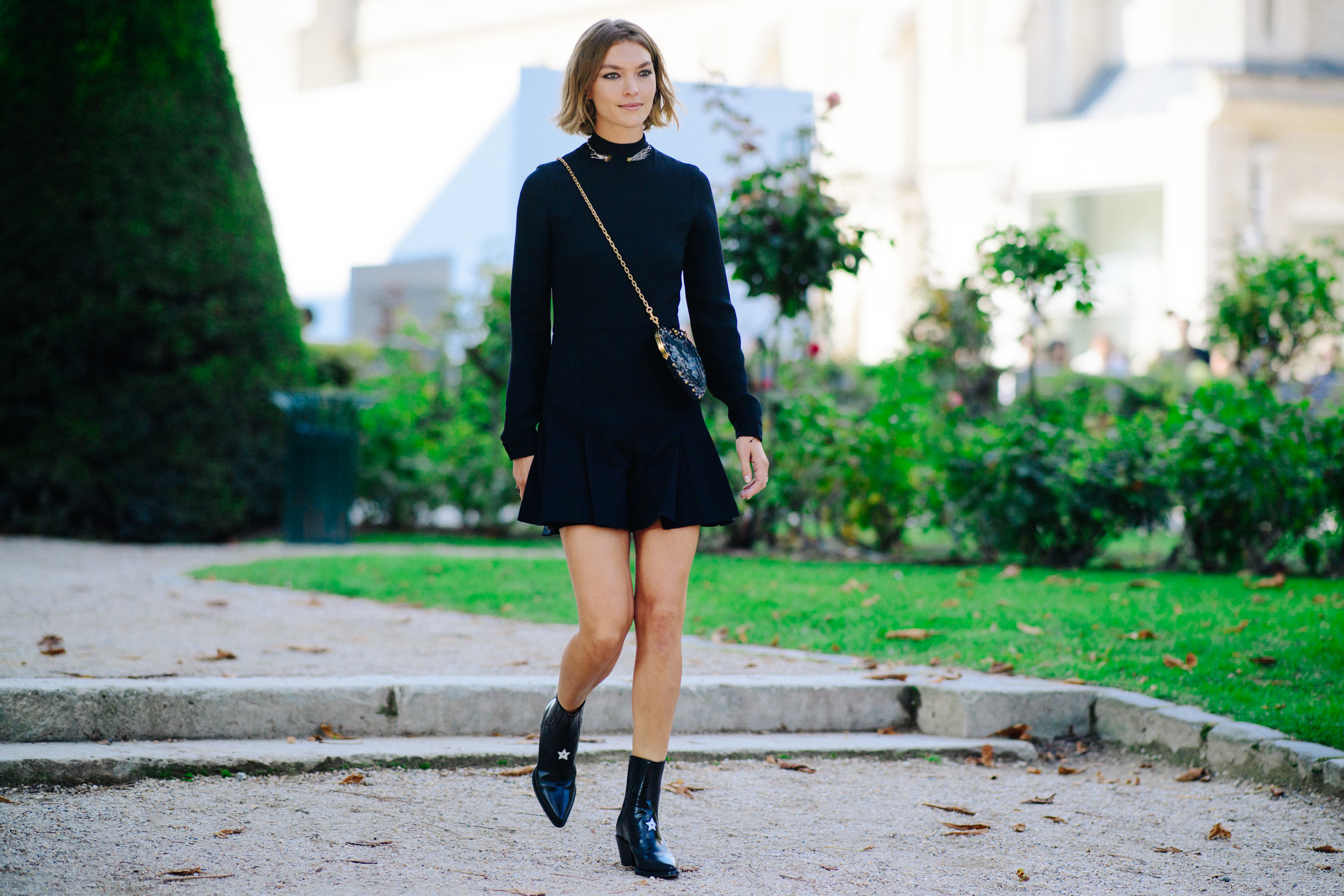 American top model wearing Christian Dior