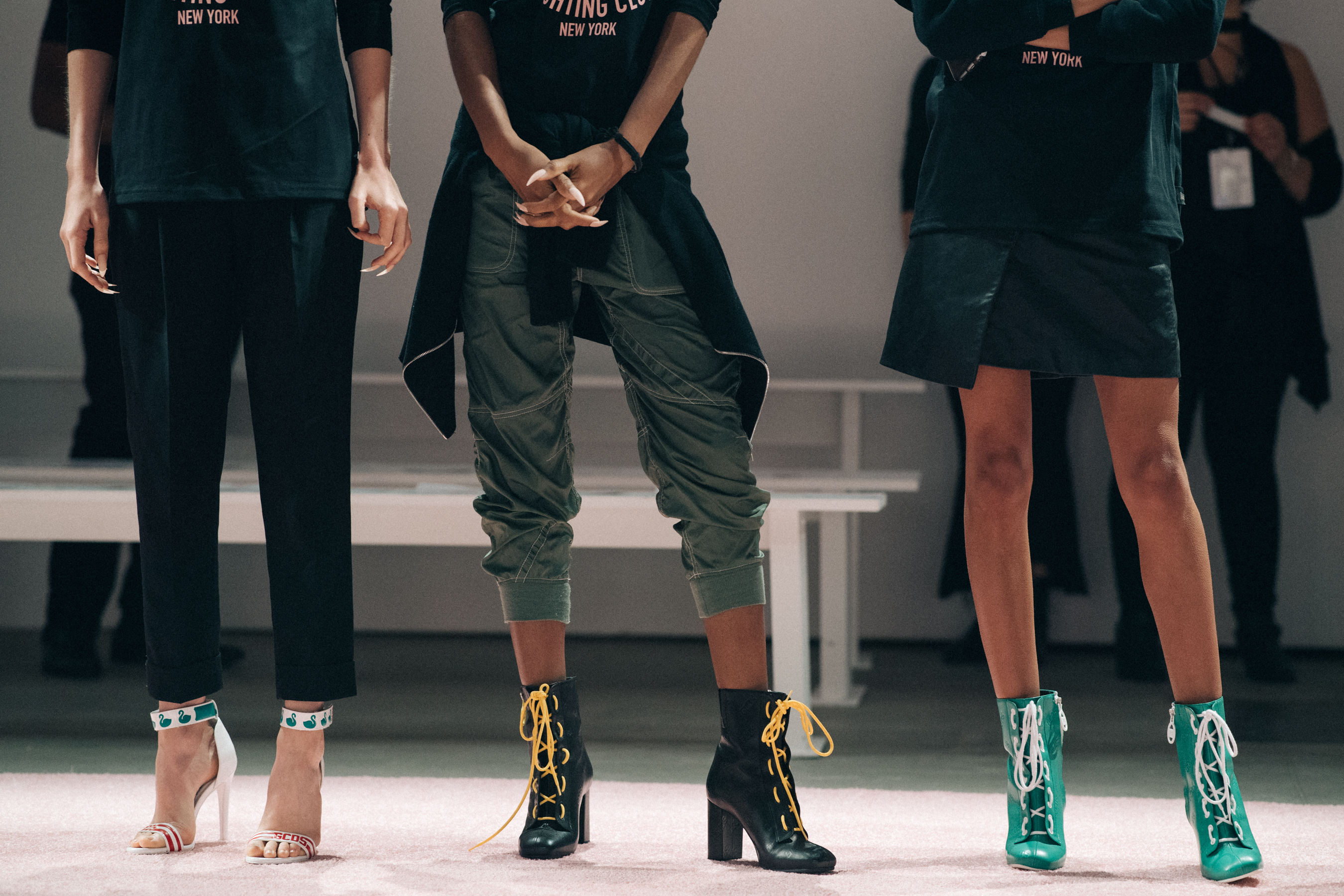 Group of models at the rehearsal