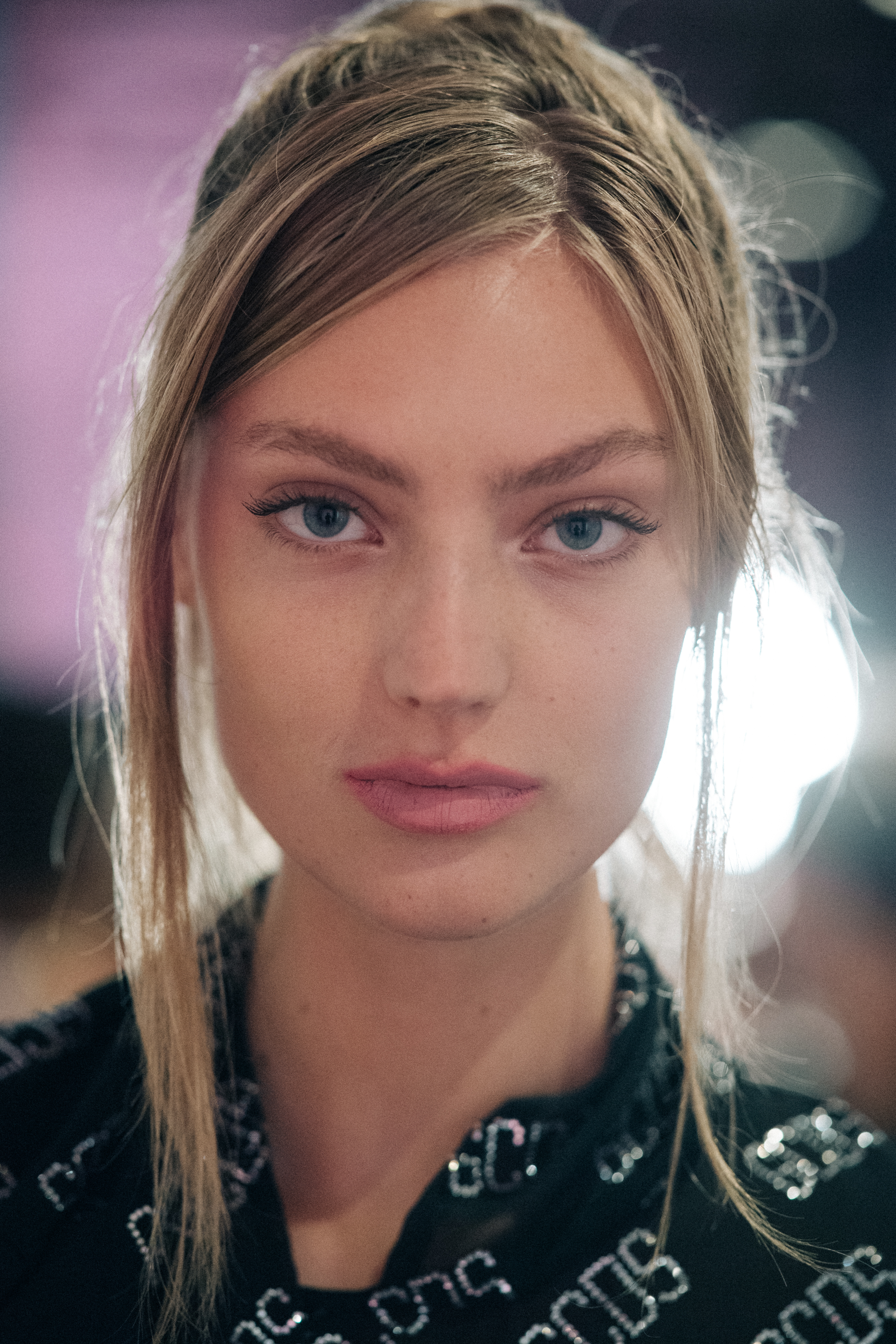 Portrait of a model with bangs