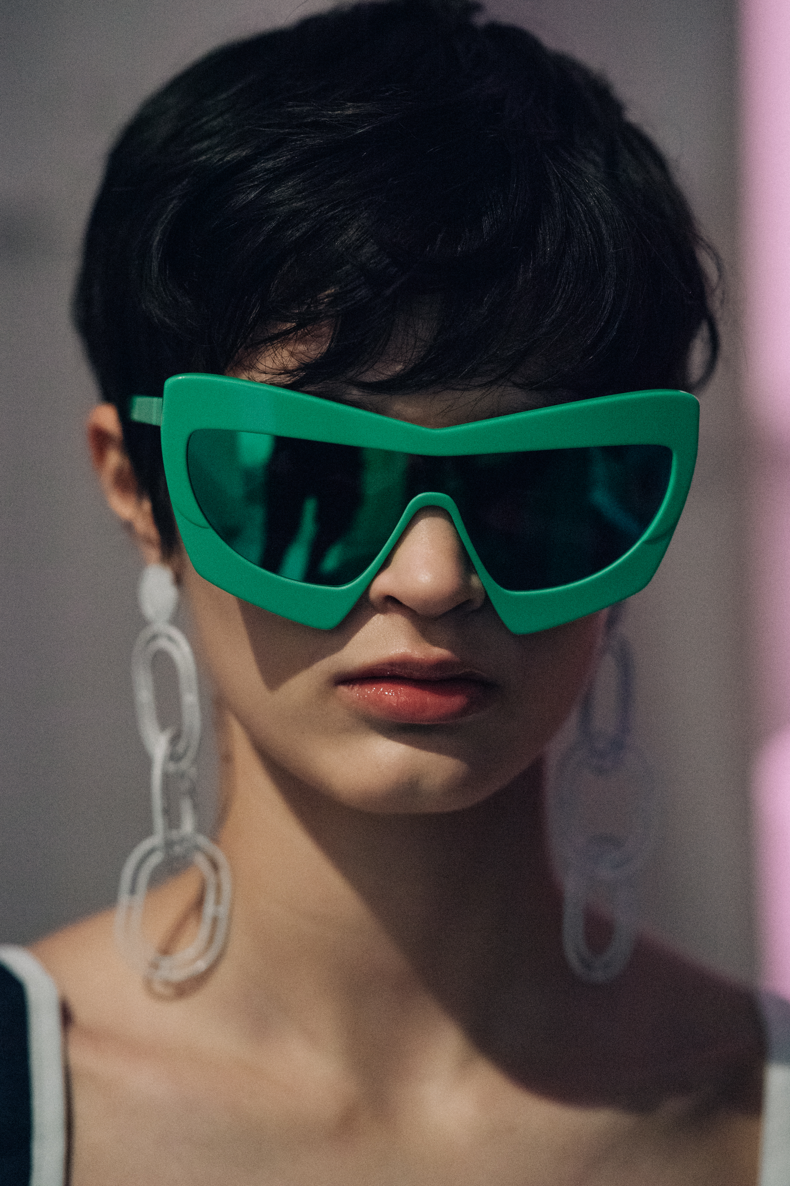 Portrait of a model wearing earring and accessories