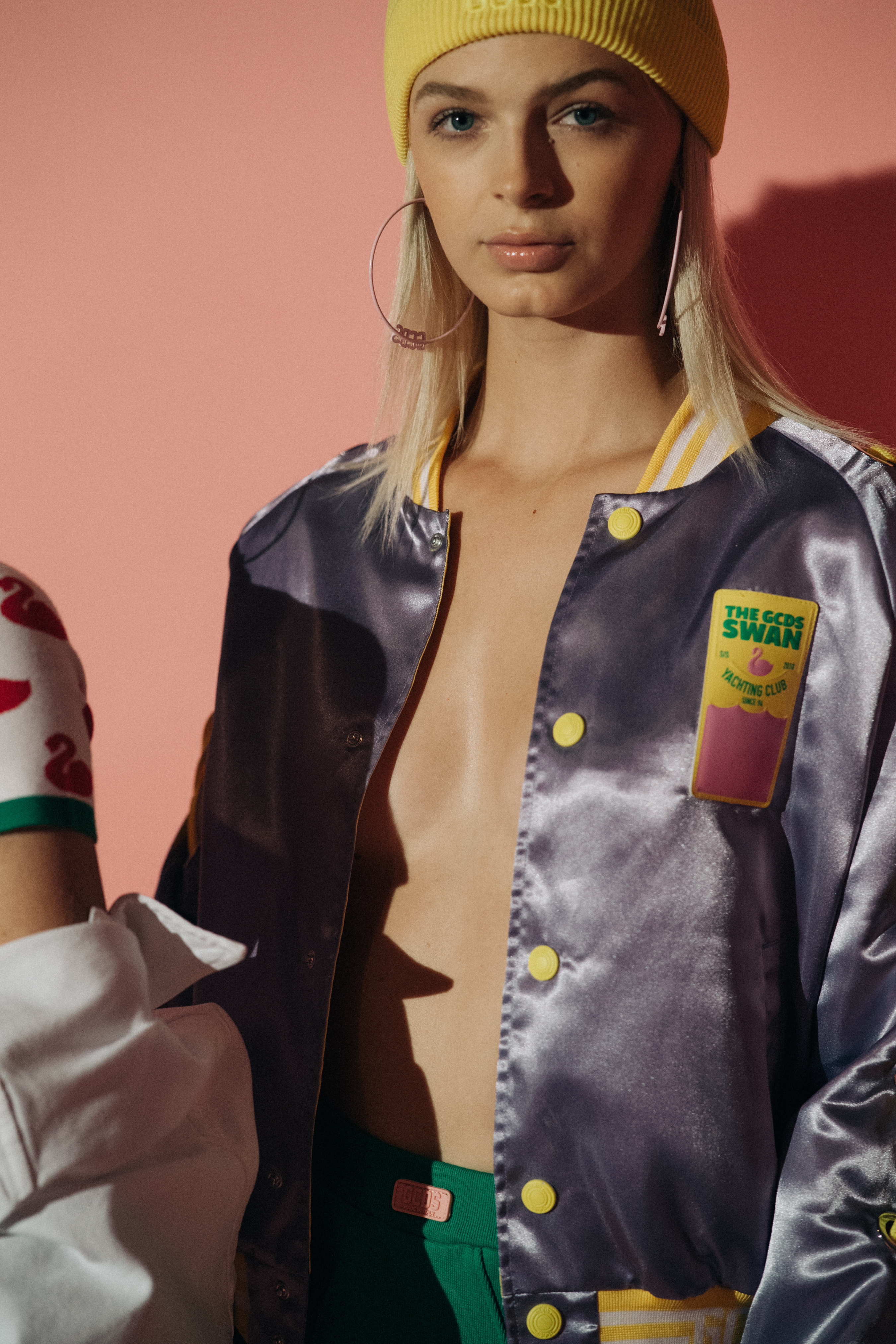 Models wearing sexy colourful clothes