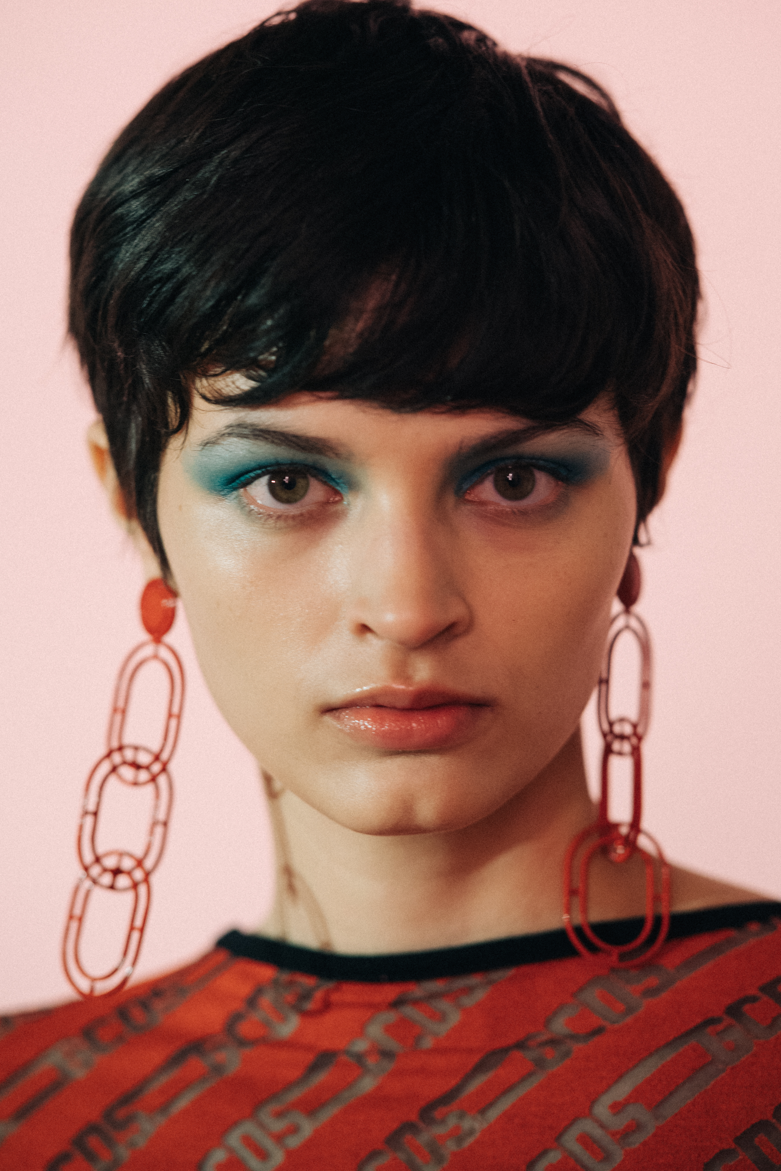Portrait of a model wearing earring and accessories