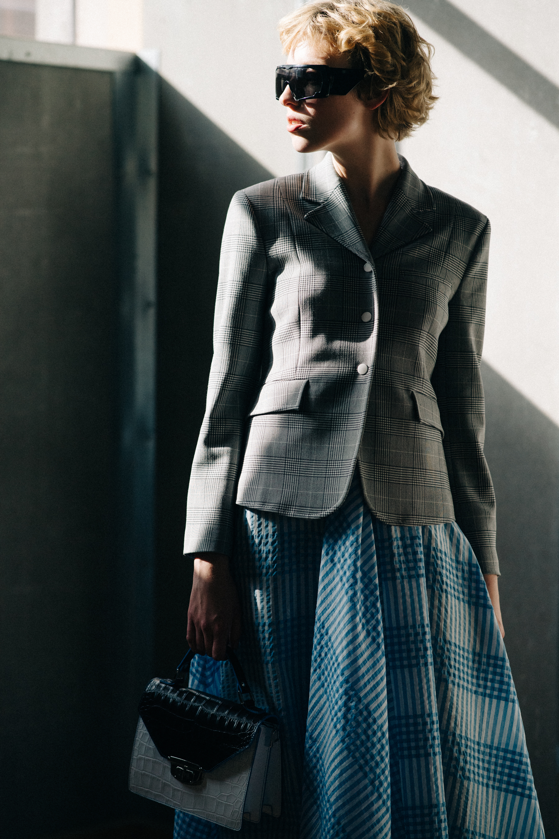 Model wearing cool work wear glasses