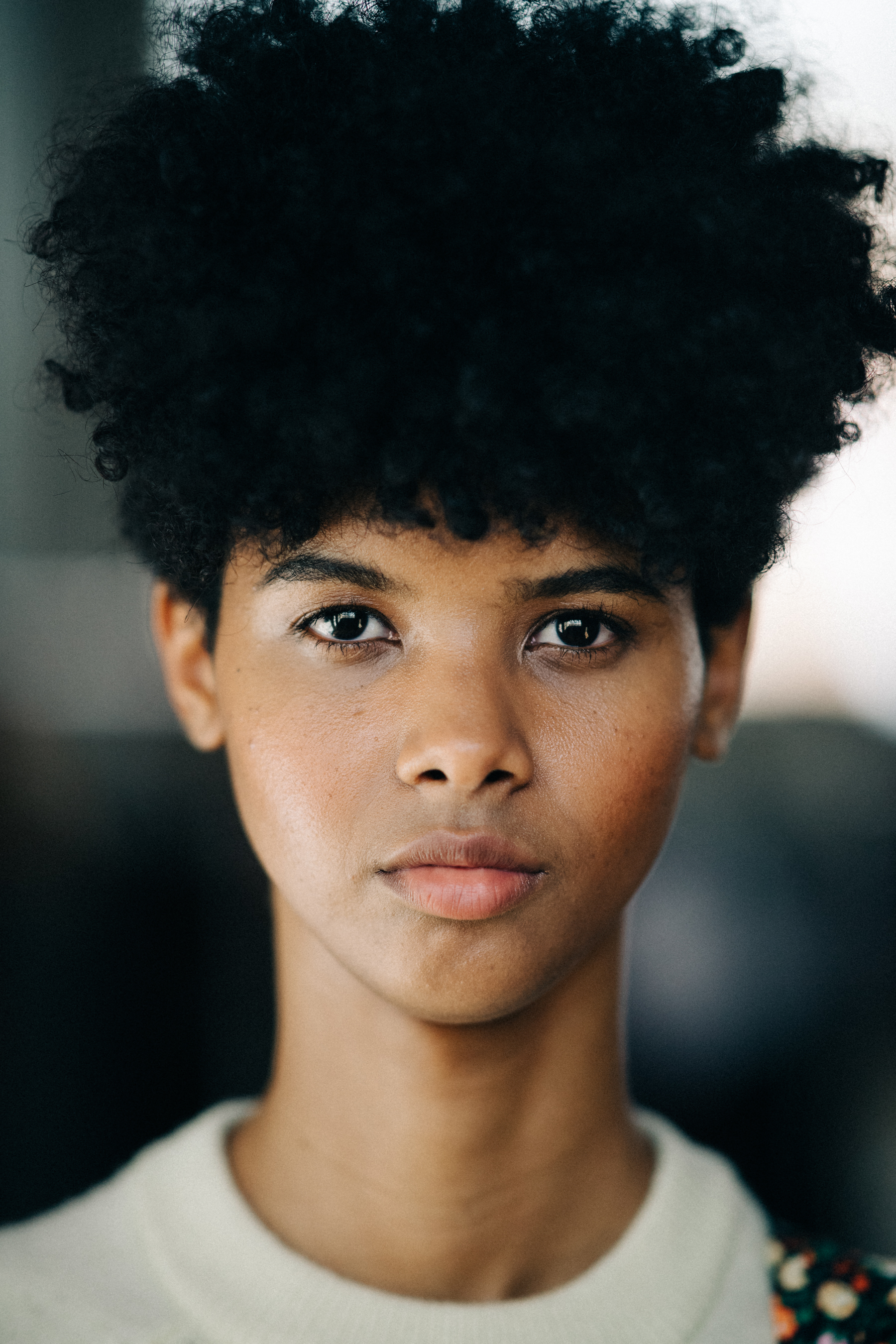 Portrait of a model before a show