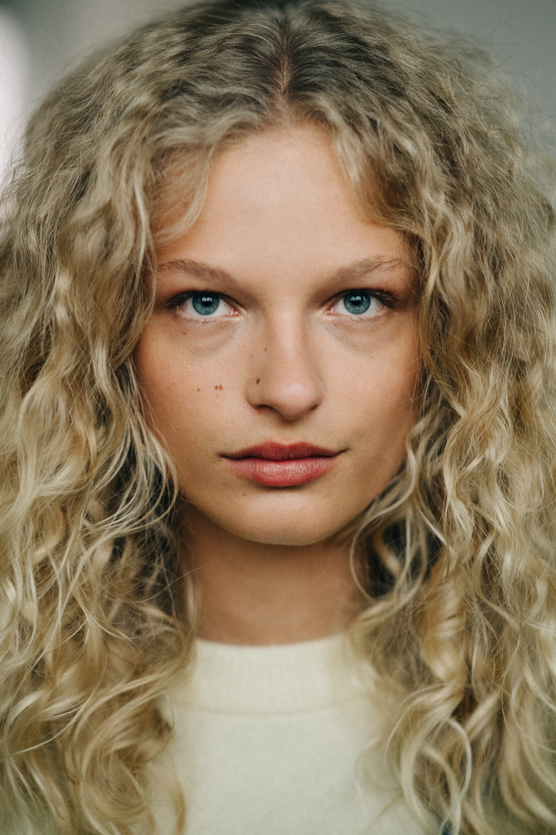 Portrait of a model before a show