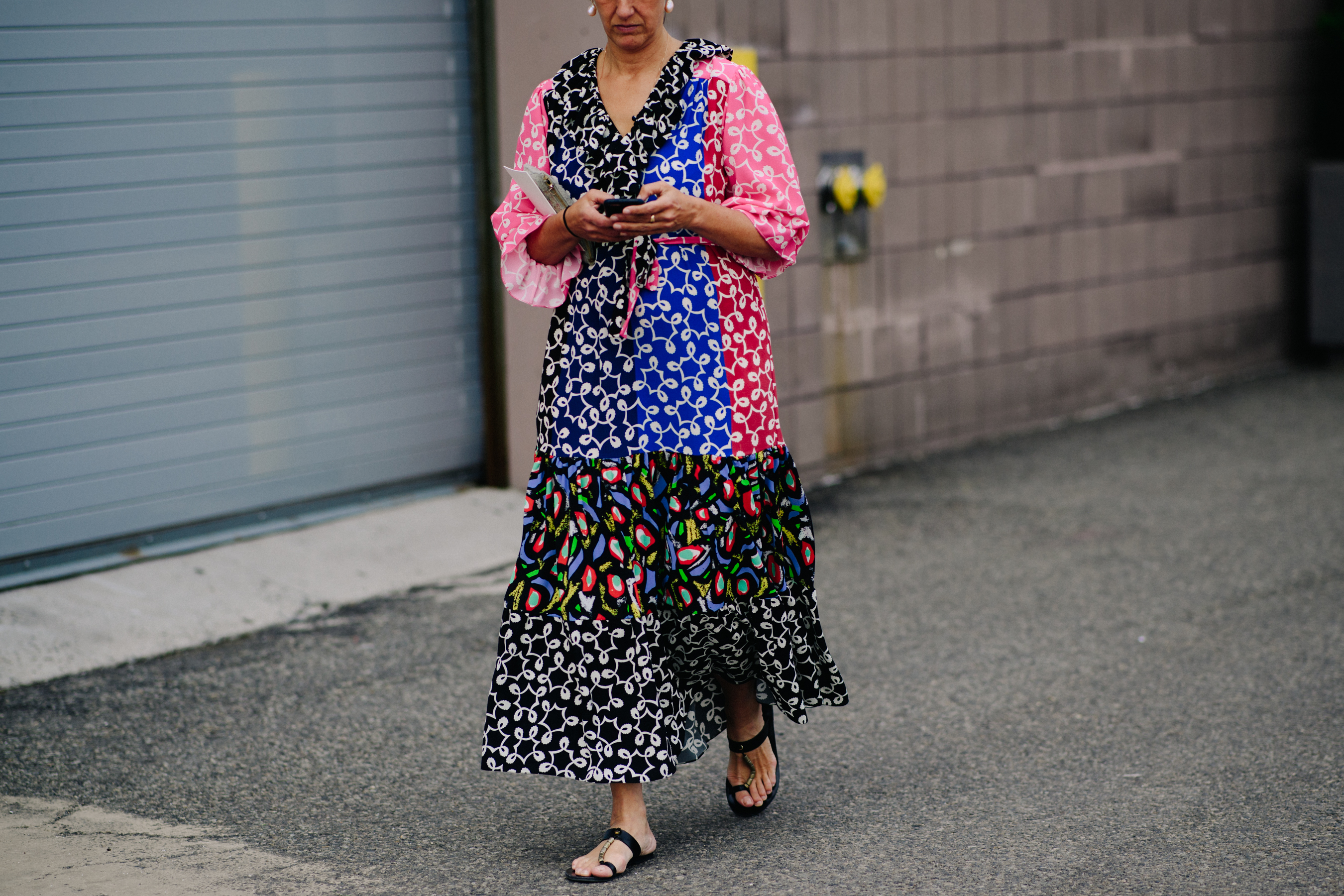 Woman wearing floral dress