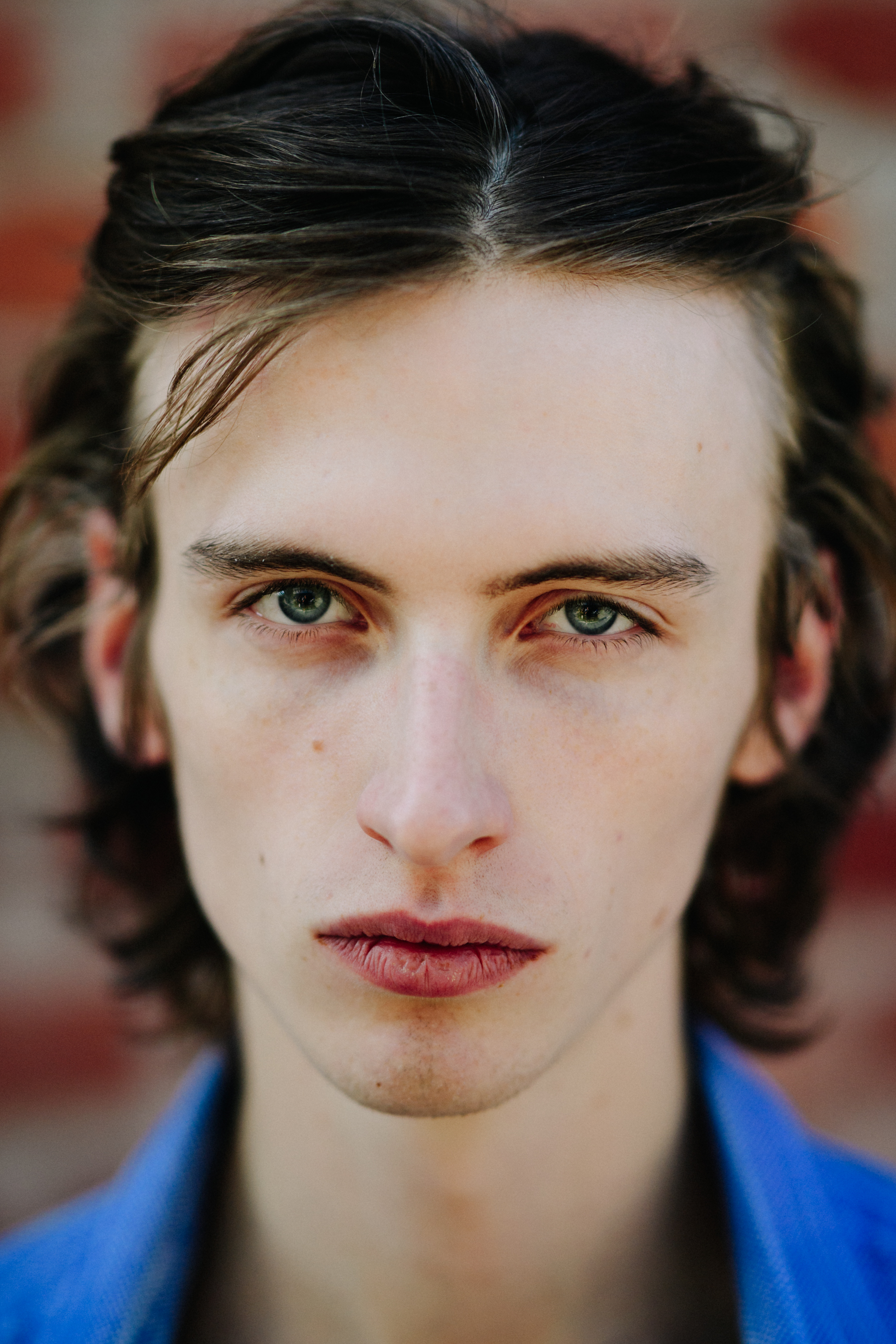 Portrait of model with green eyes