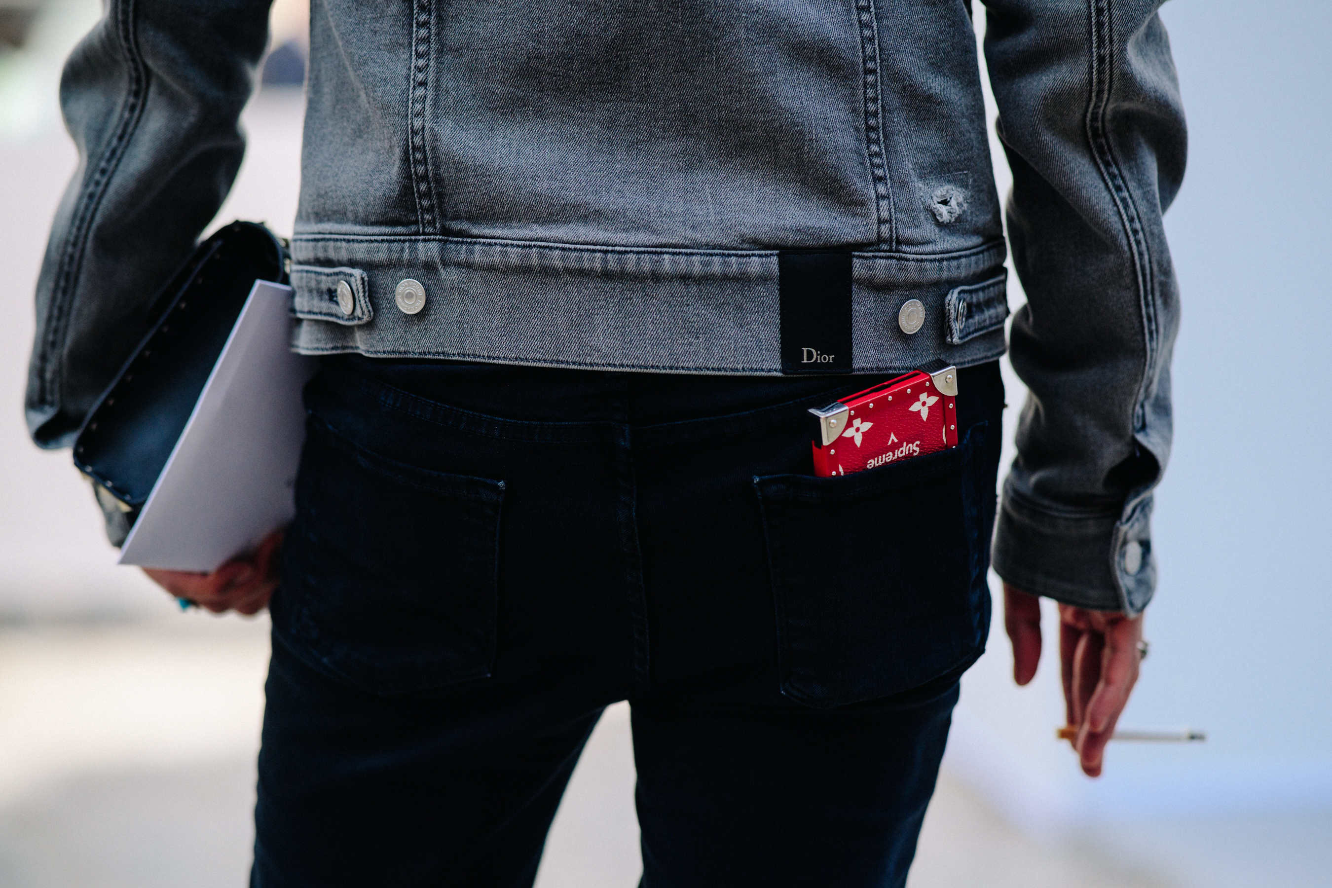 Blogger wearing Dior, Supreme and Louis Vuitton