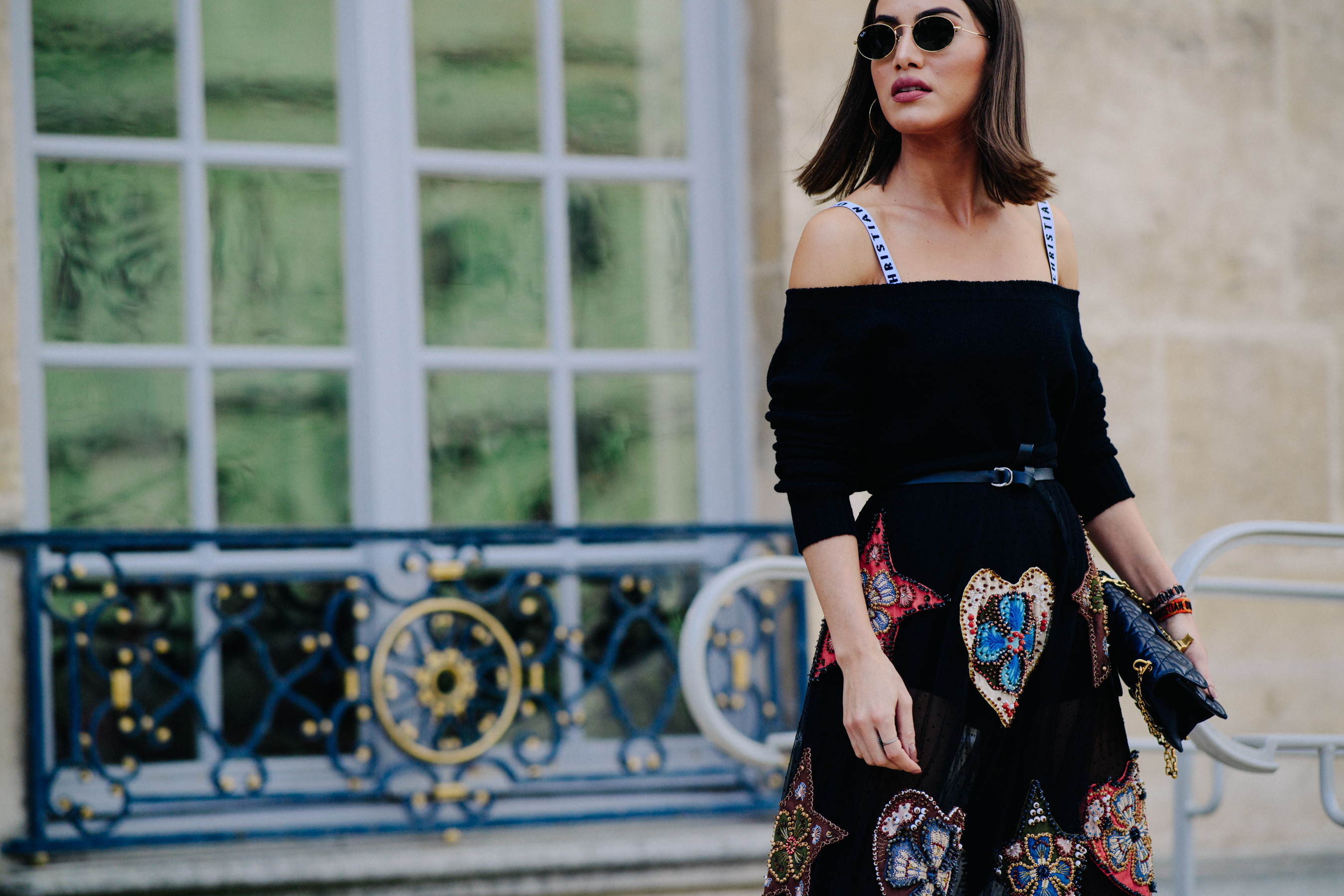Woman wearing Christian Dior outfit