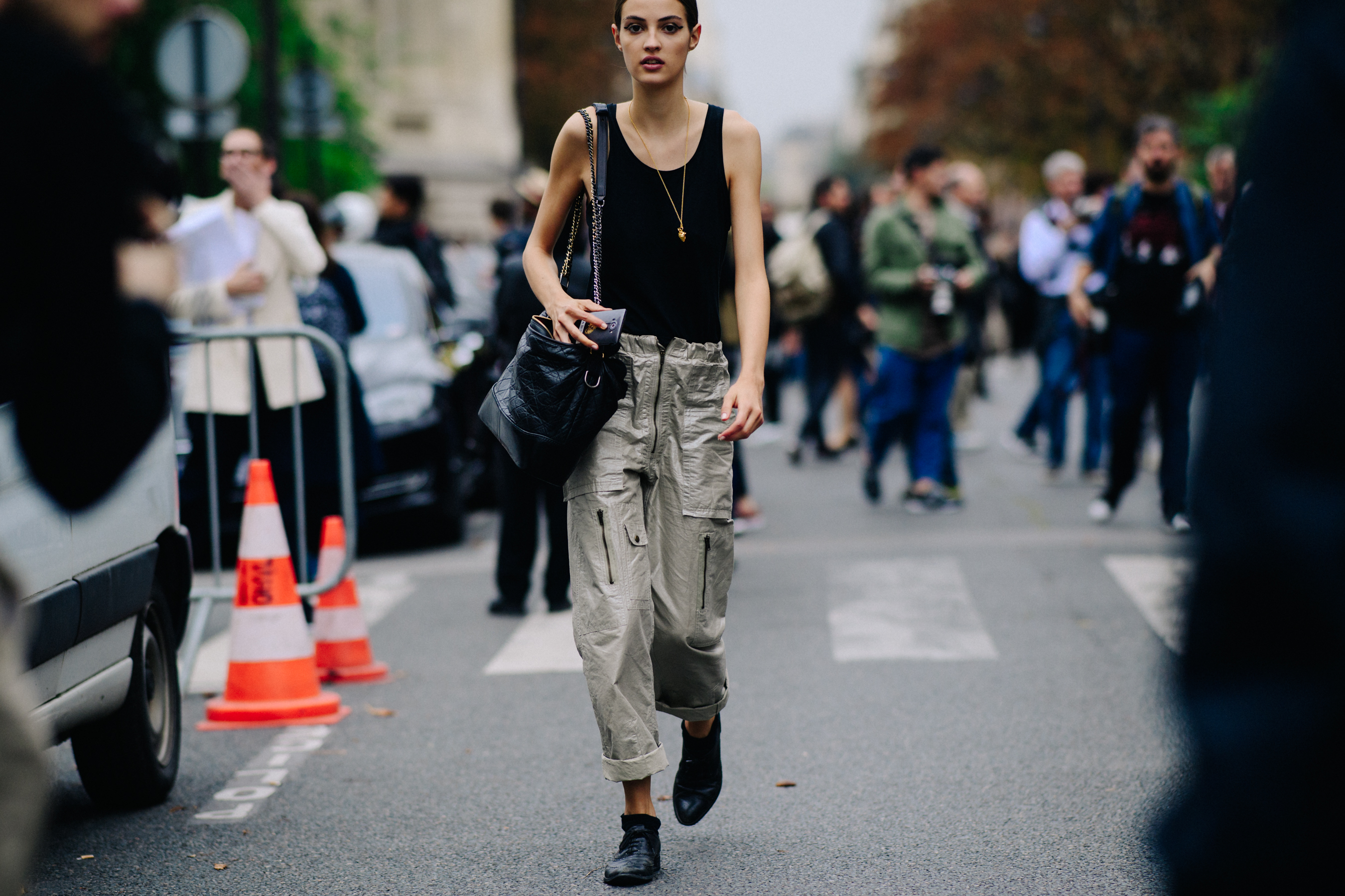 French model after a show