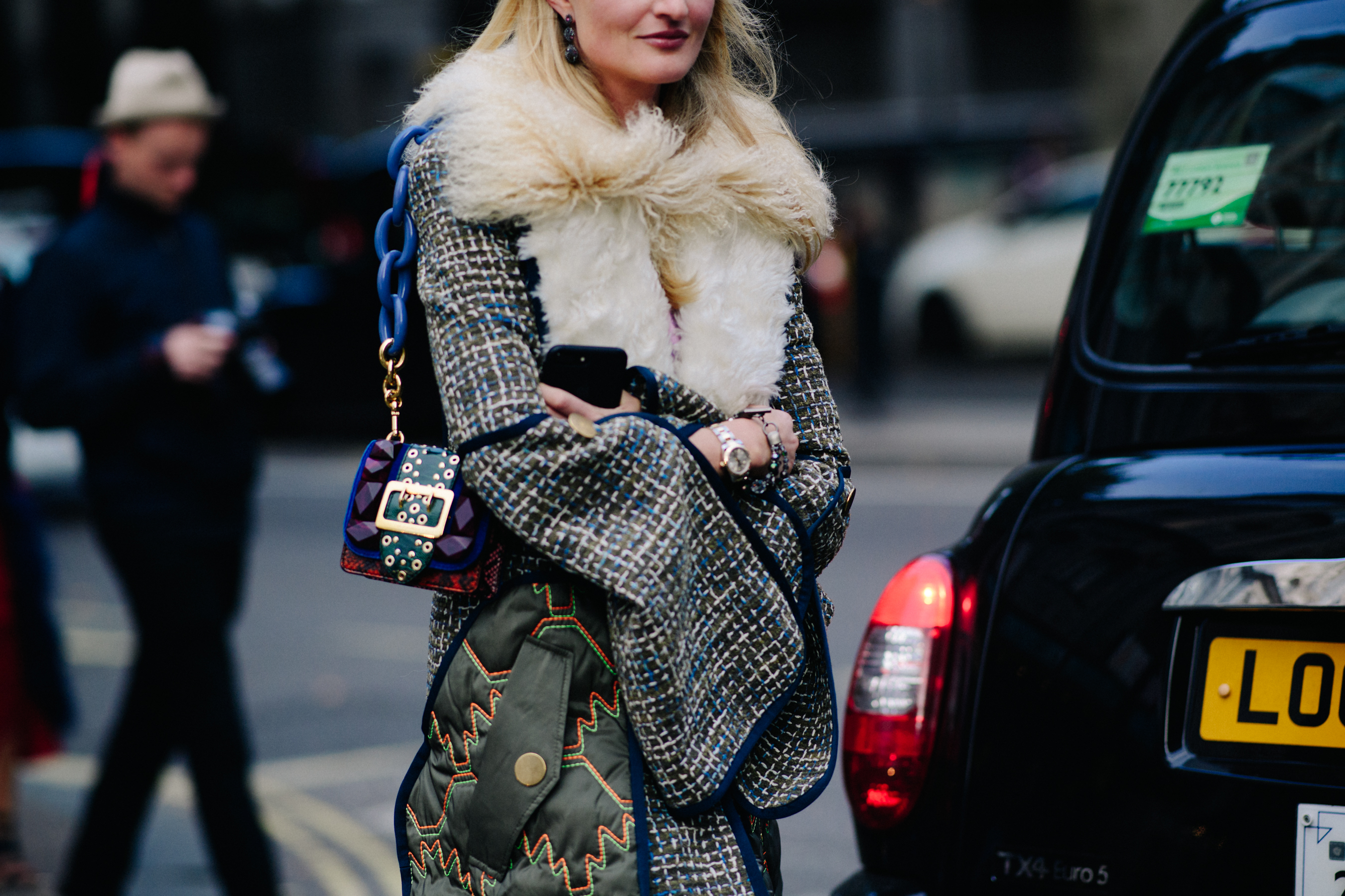 Woman wearing cool long coat