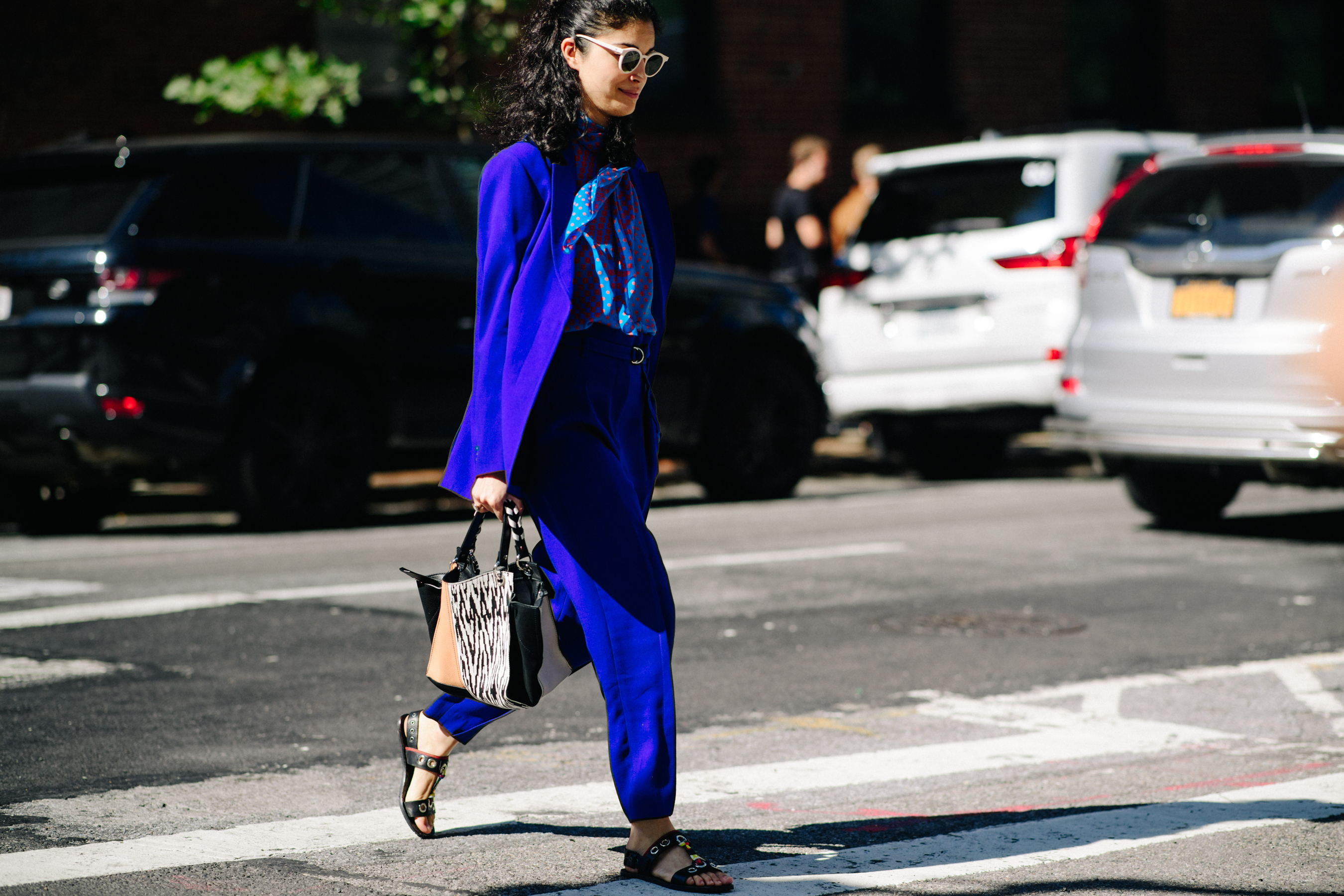 Editor wearing blue suit