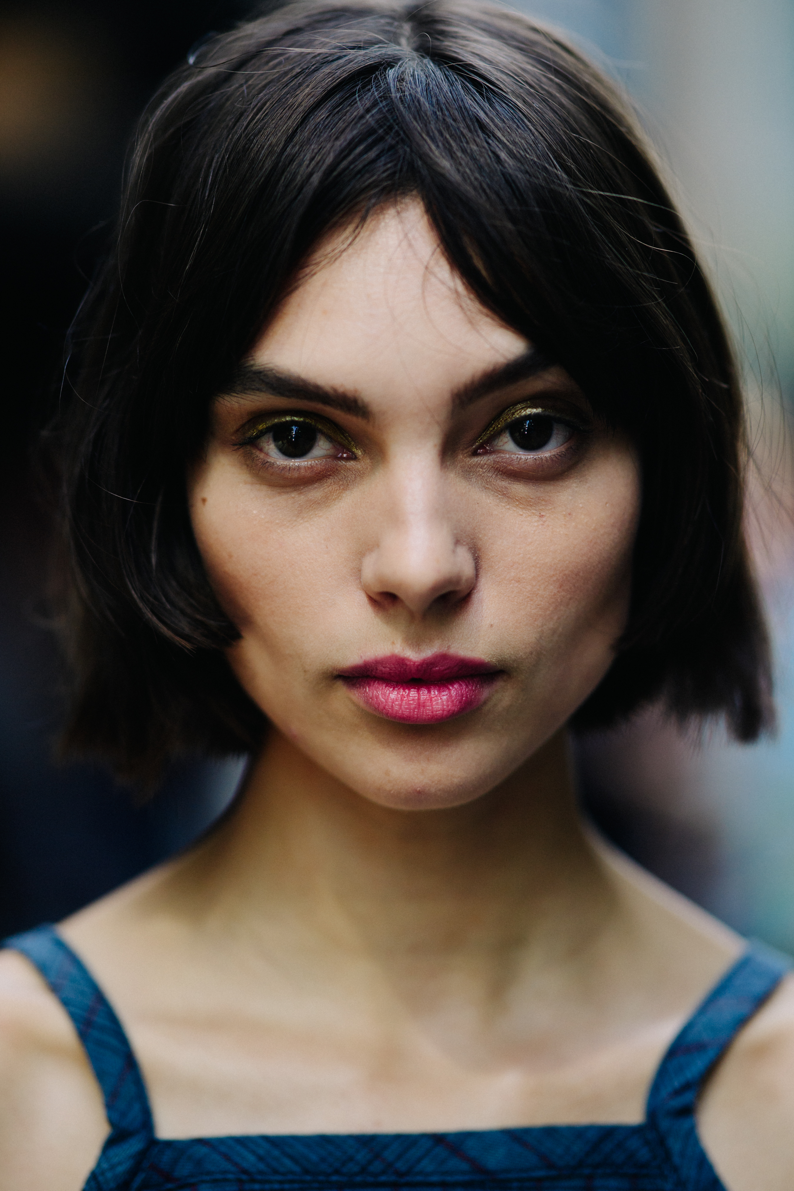 Portrait of a model after a show