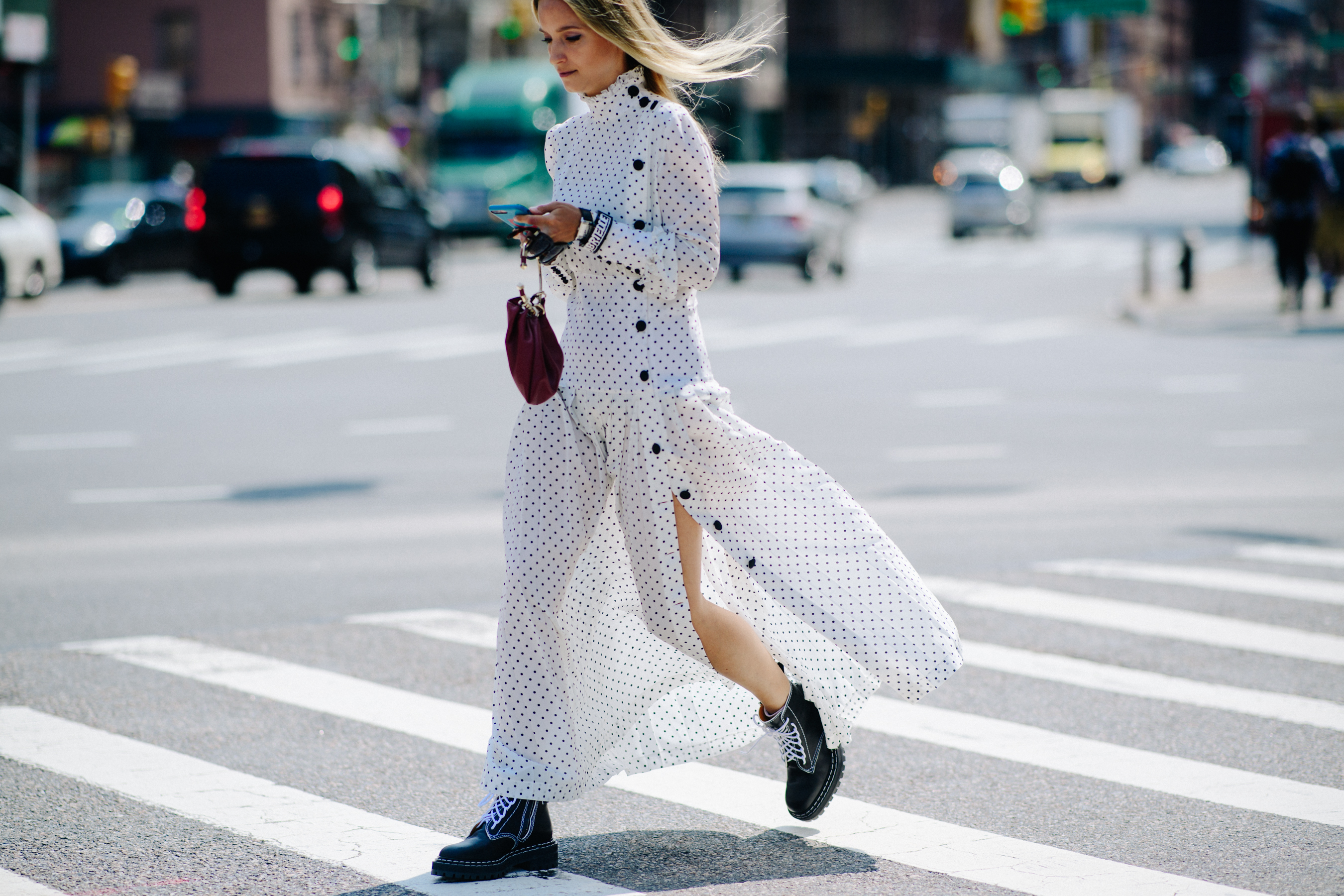 Dutch blogger wearing long white dress