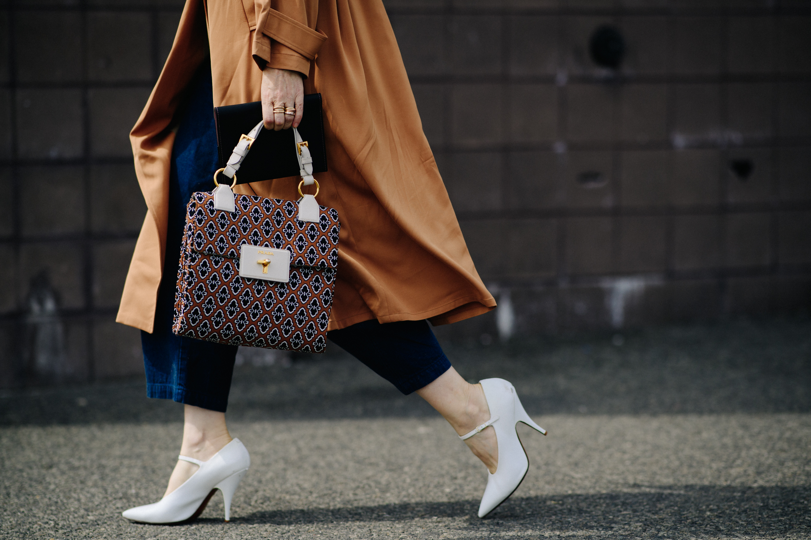 Refinery29 editor wearing white shoes