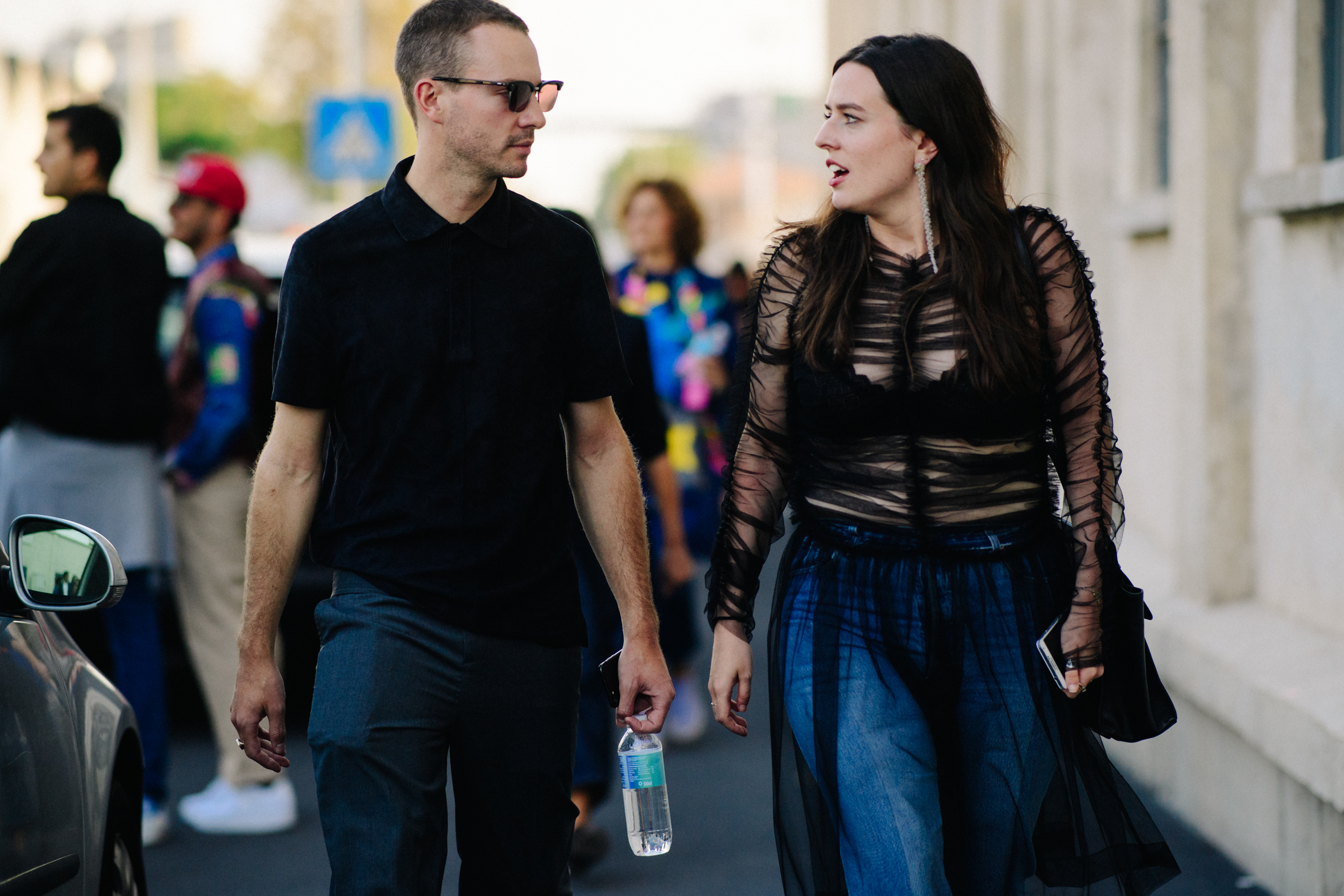 Couple wearing dark colours