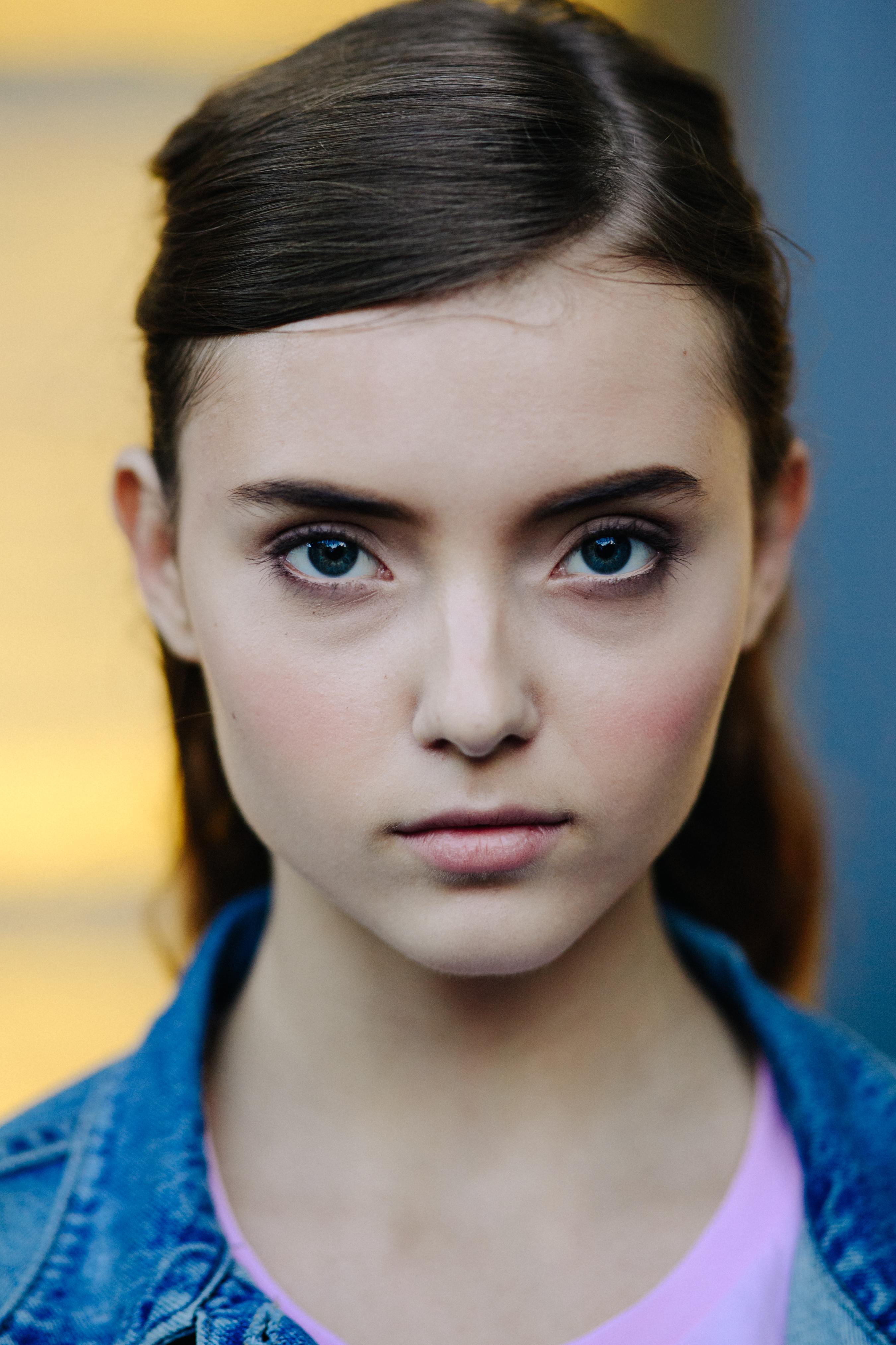 Portrait of Ukrainian model after a show
