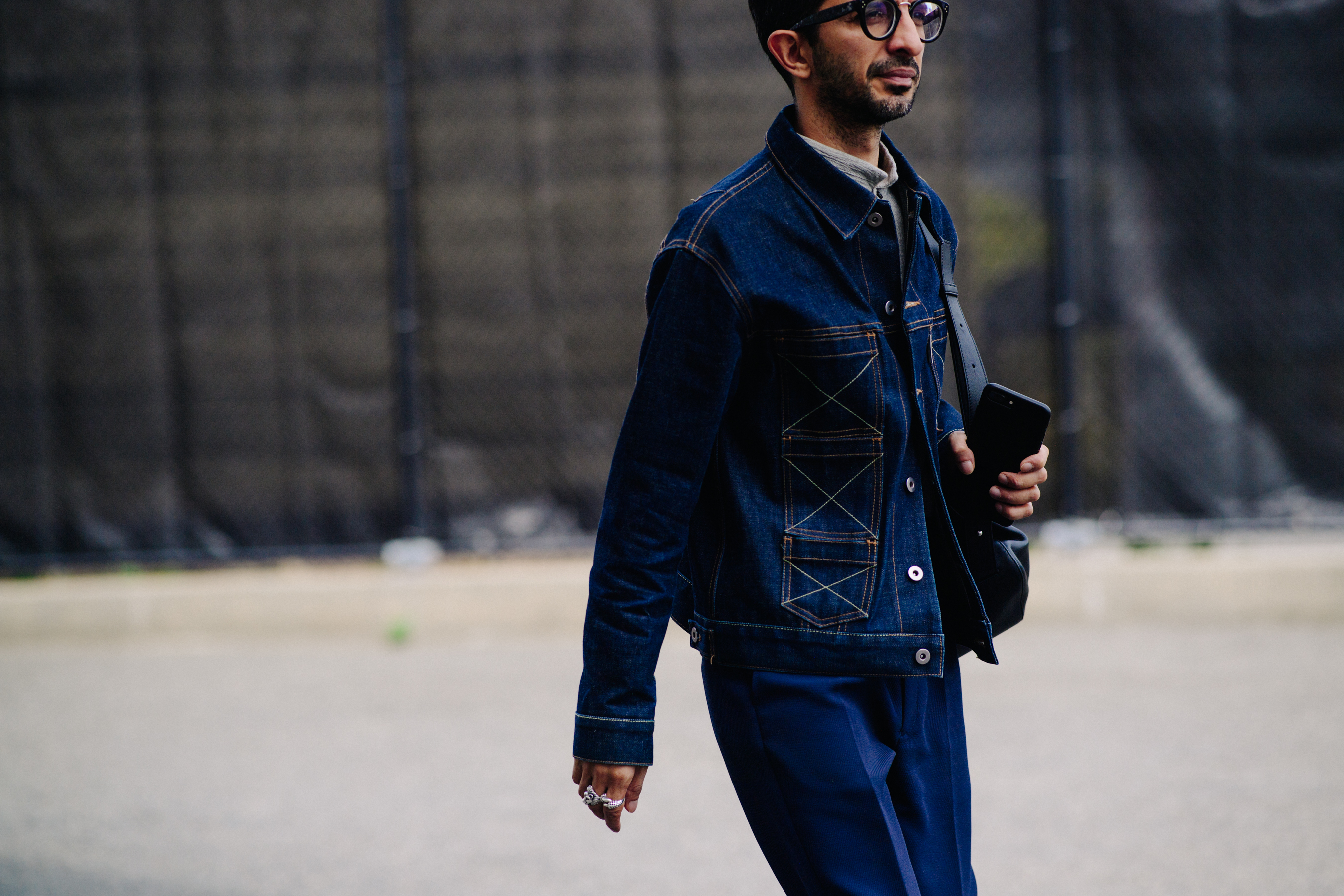 BOF editor wearing denim outfit