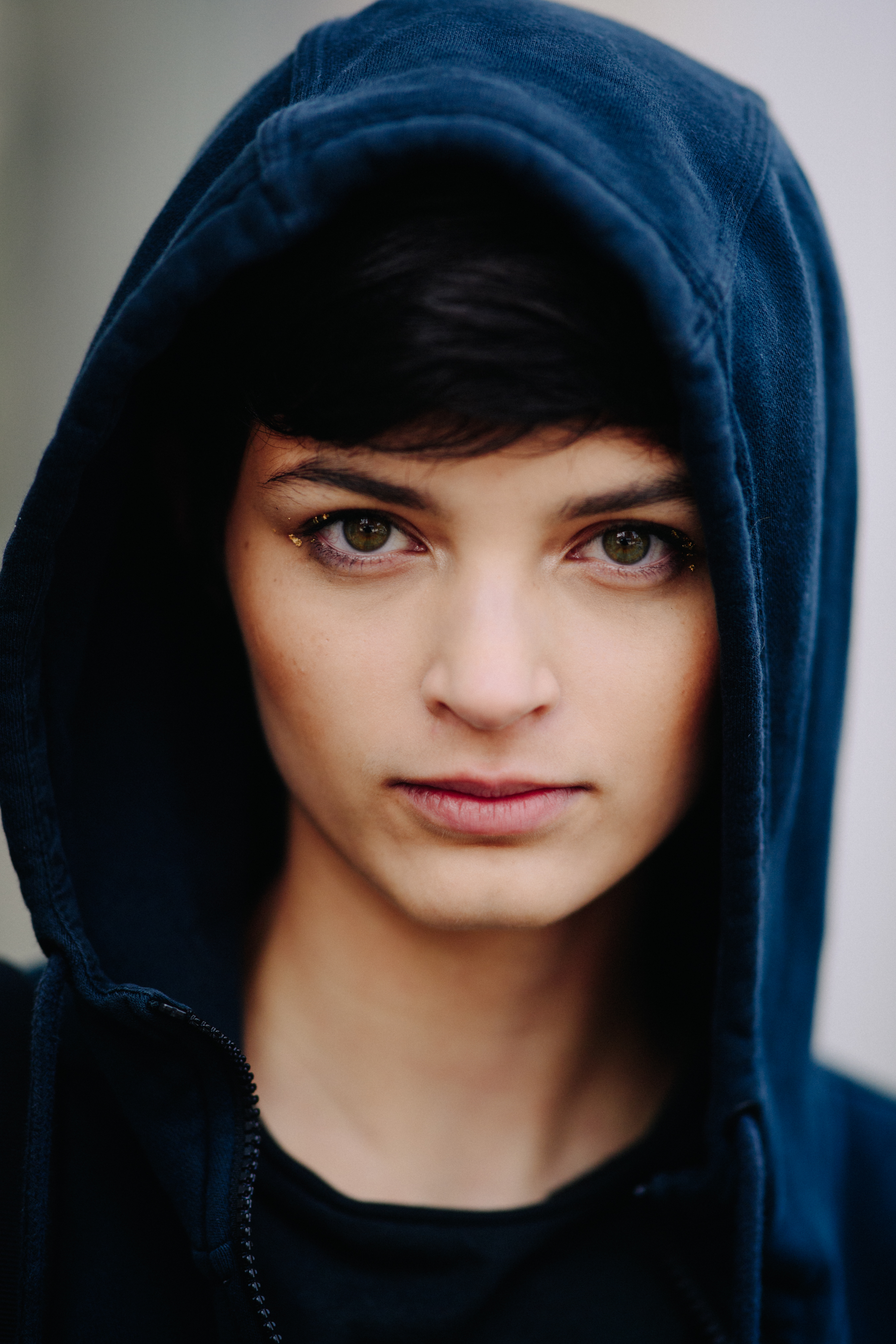 Model wearing black Nike hoodie