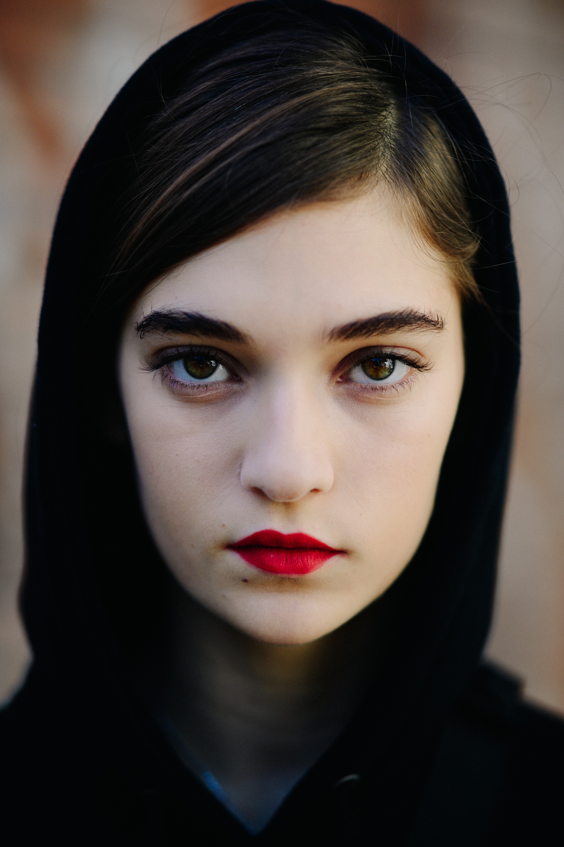 Portrait of Ukrainian model with green eyes