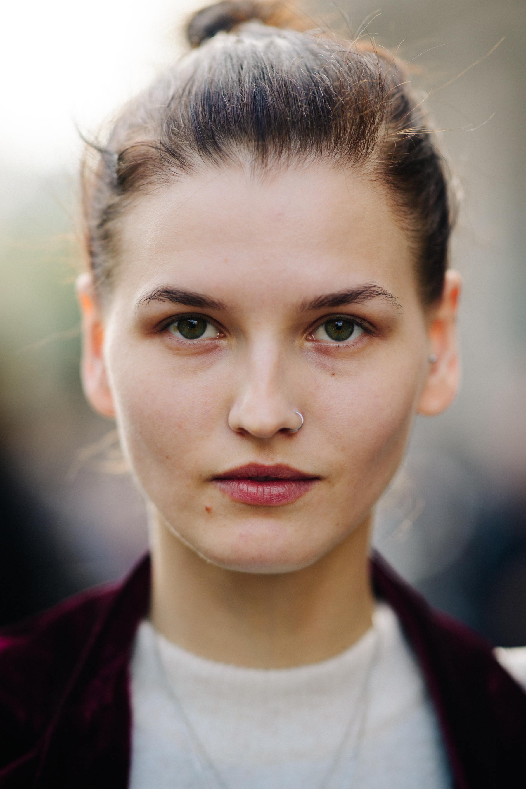 Portrait of a model after a show