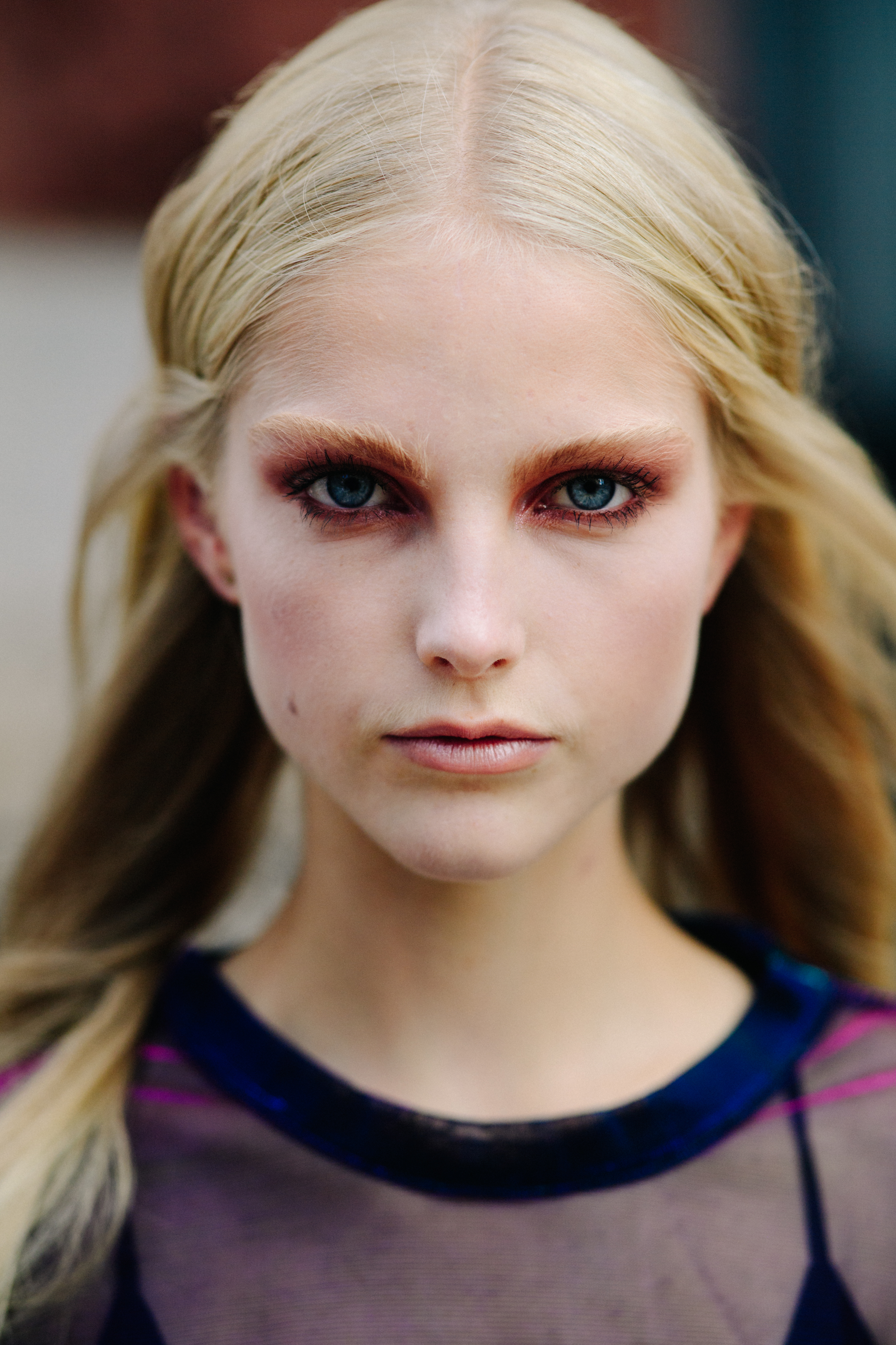 Portrait of a model with blonde hair