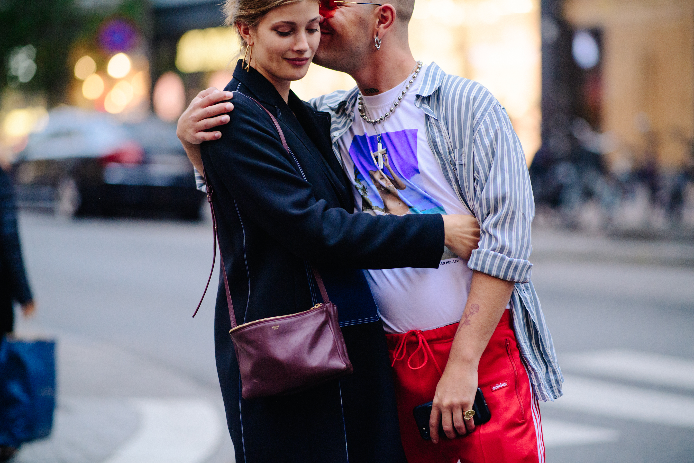 Editor and model at the fashion presentation
