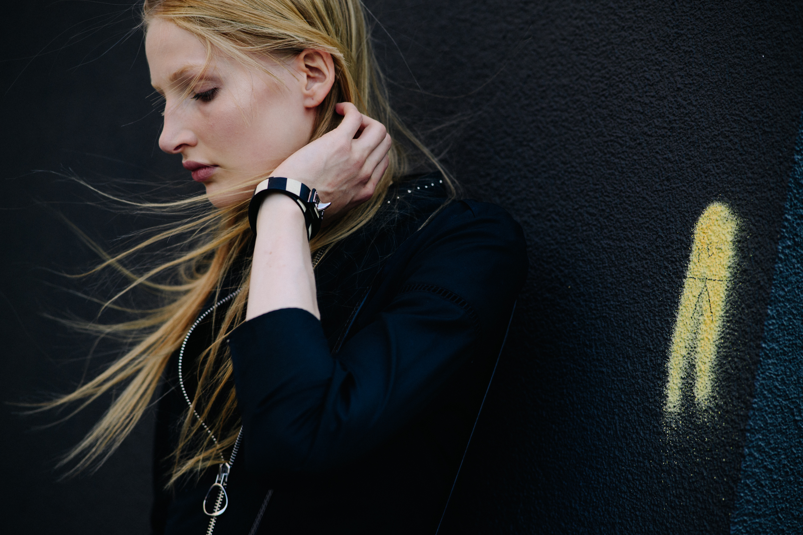 German model with long blonde hair