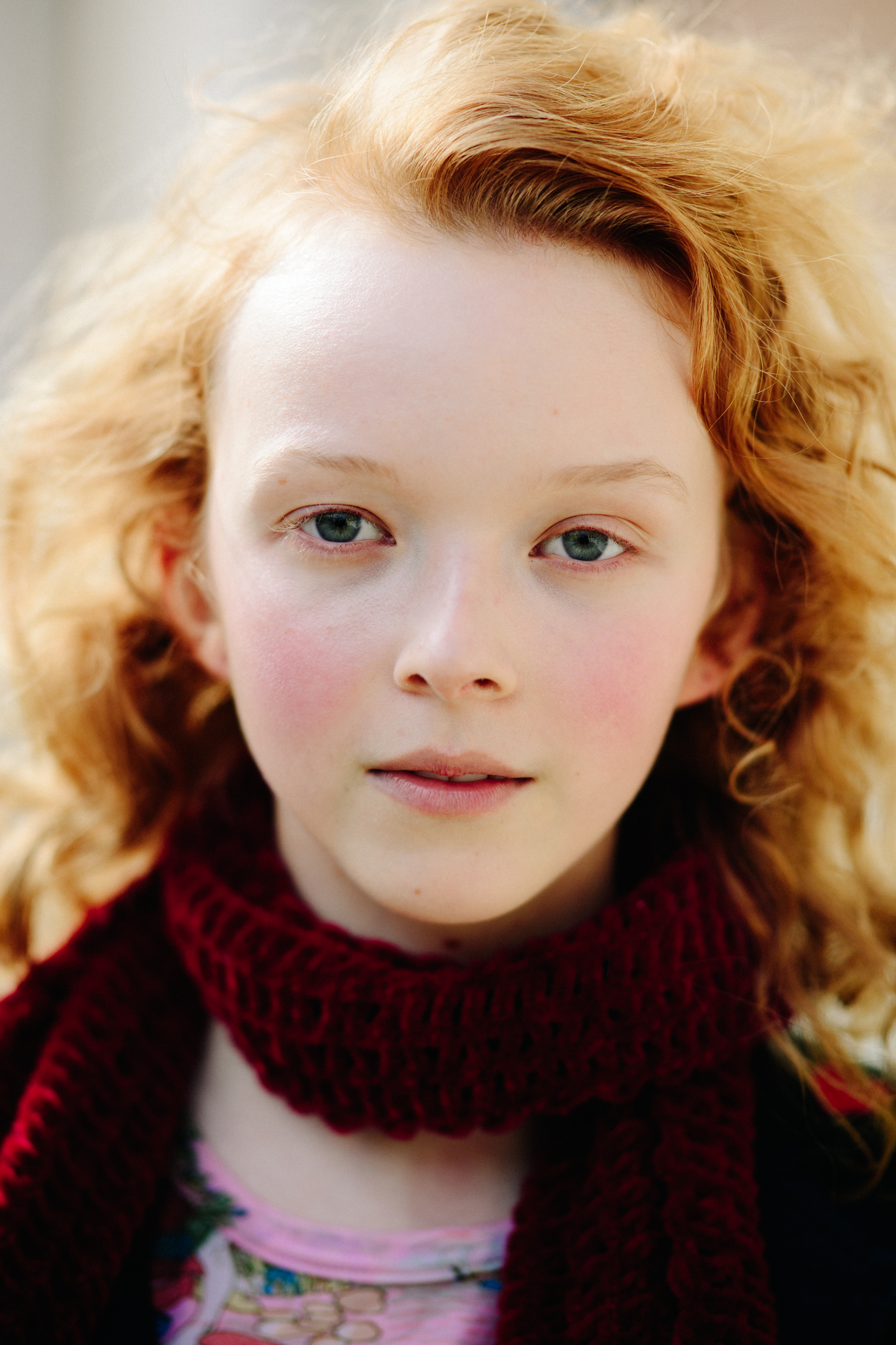 Portrait of an Australian model with red hair