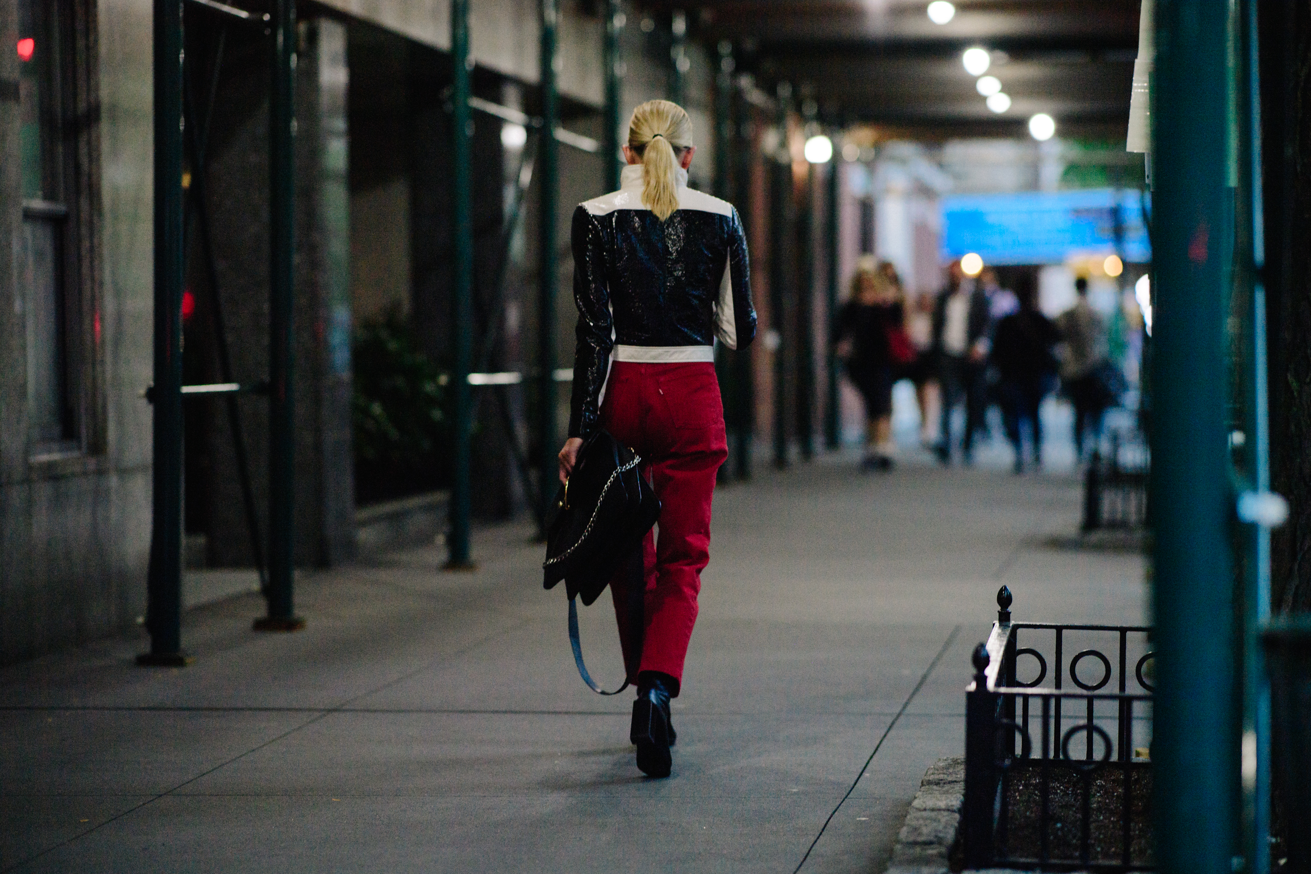 Woman wearing Courreges jacket
