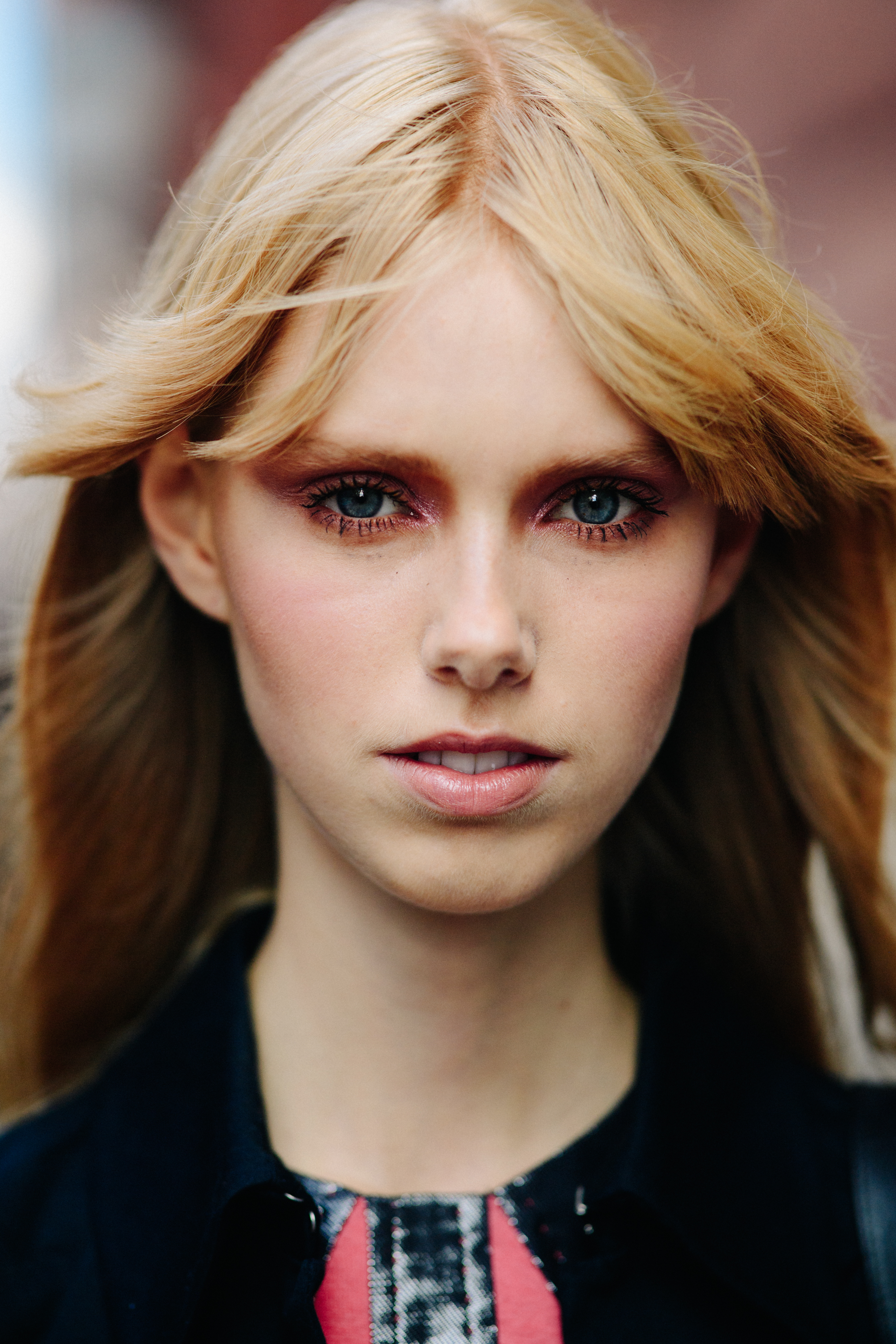 Portrait of a model with blonde hair