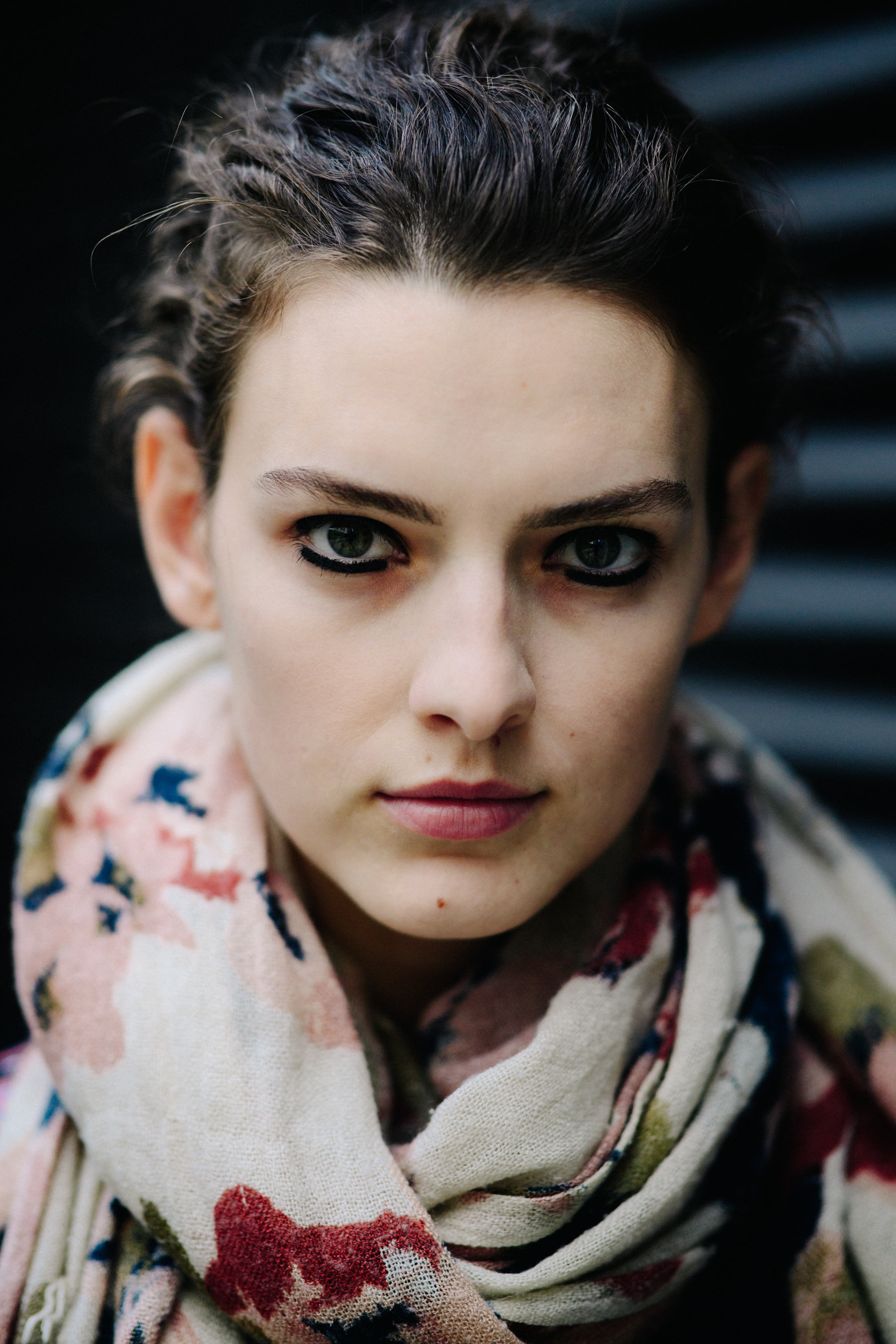 Portirait of a model wearing a scarf