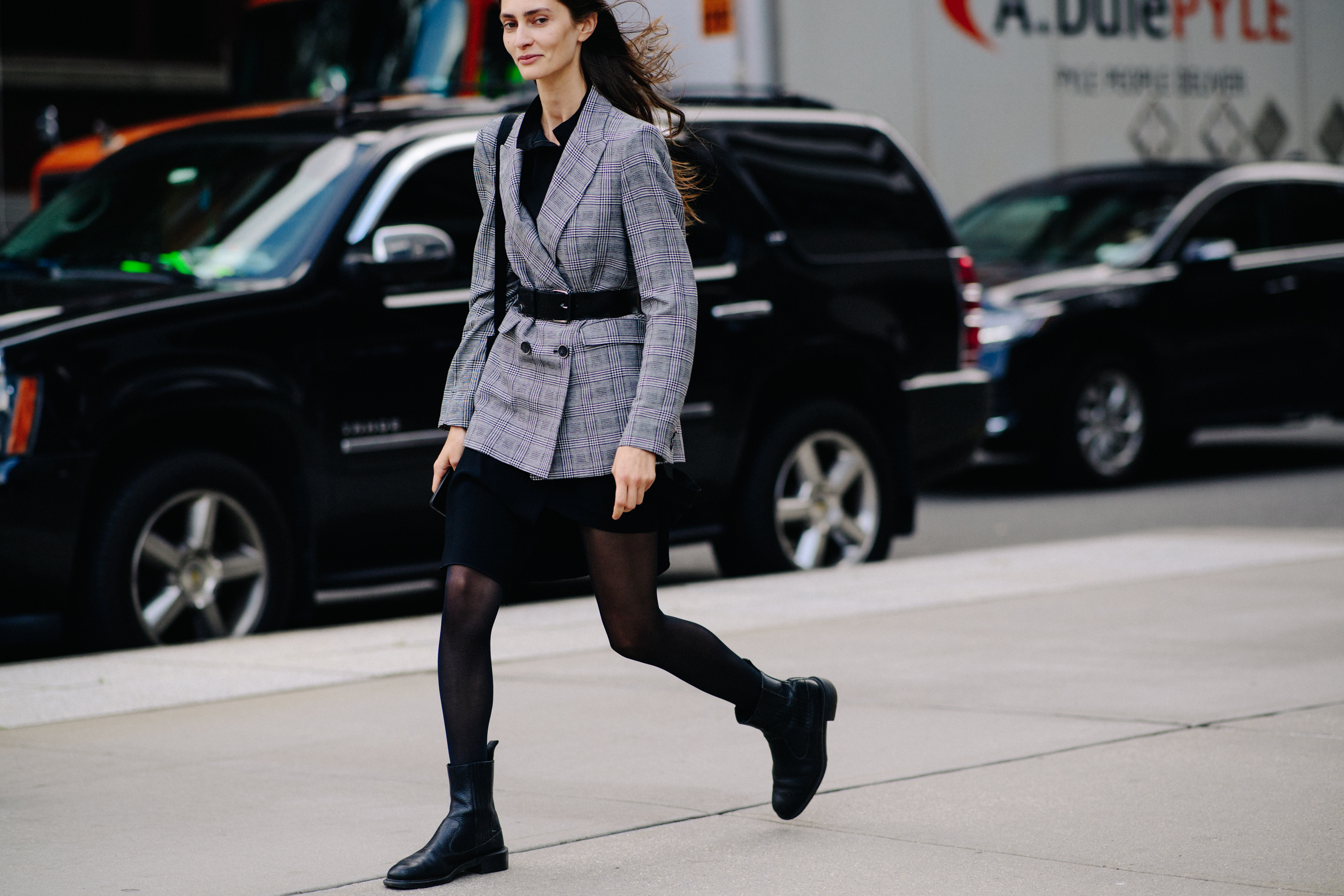 Model leaving the show